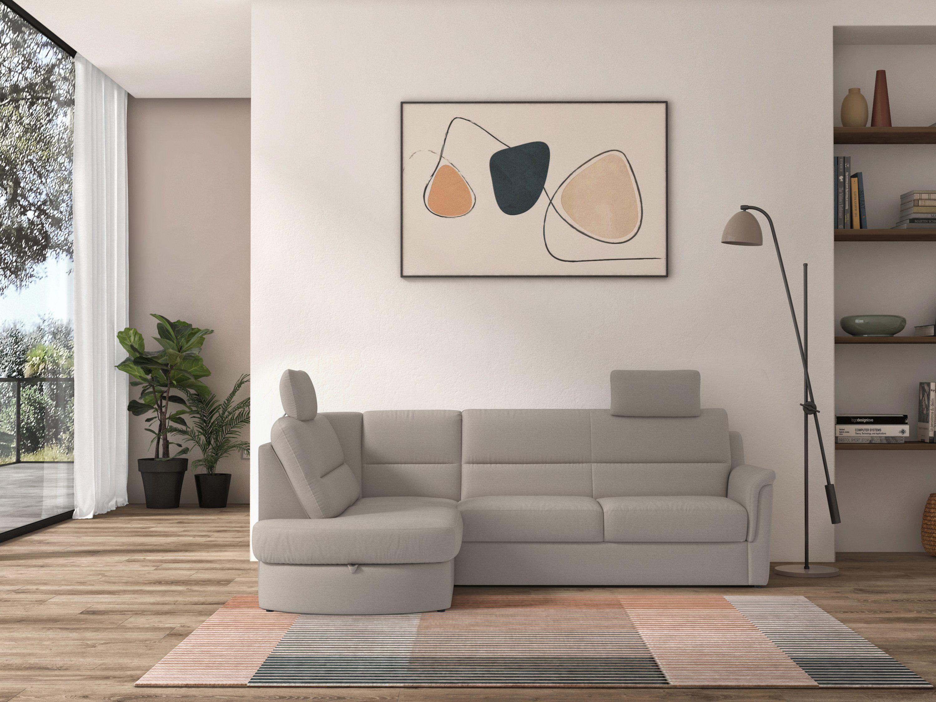 sit&more Hoekbank Panini L-vorm naar keuze met slaapfunctie en bedkist