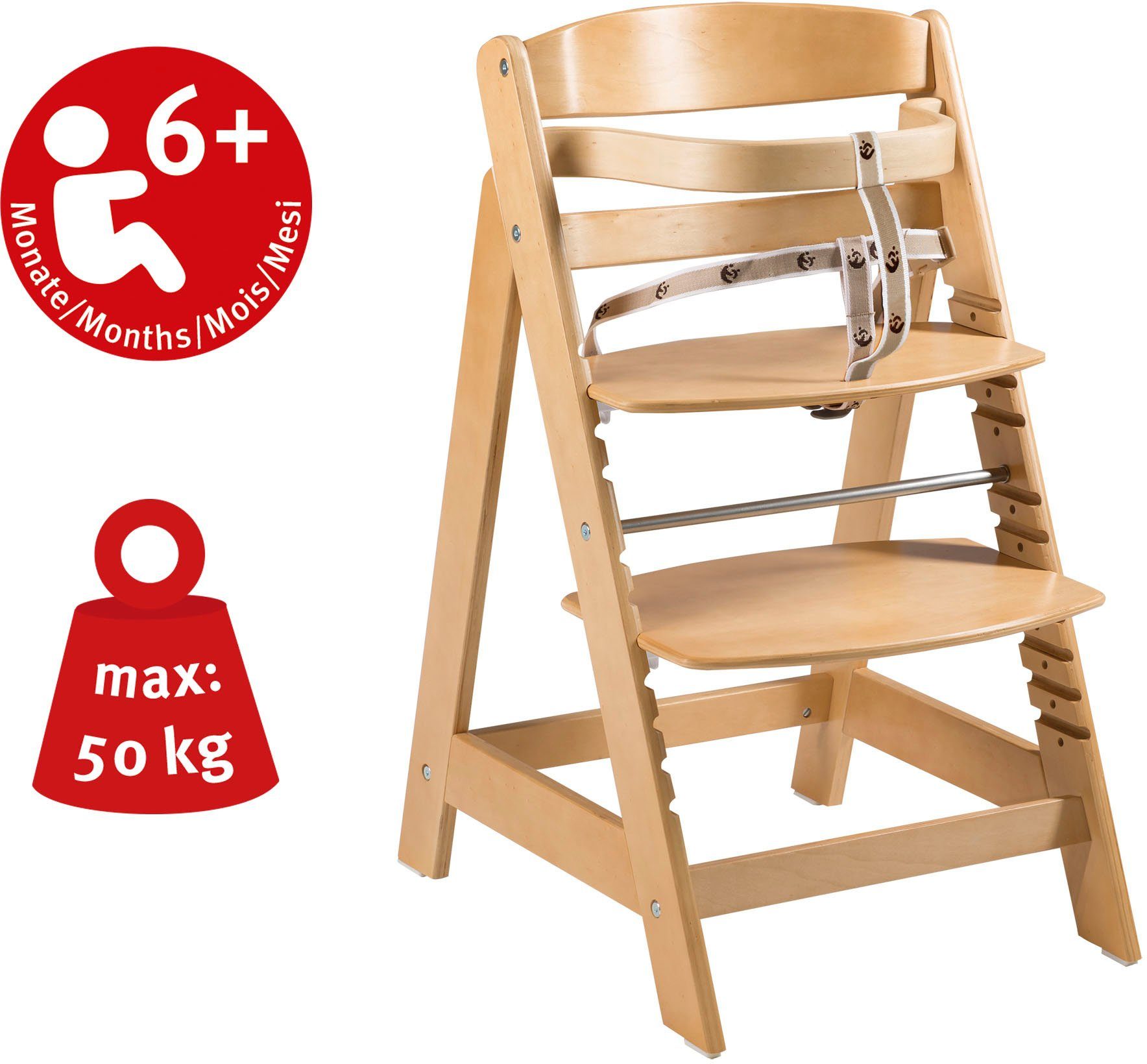 Roba® Kinderstoel Meegroeistoel Sit Up Click, naturel