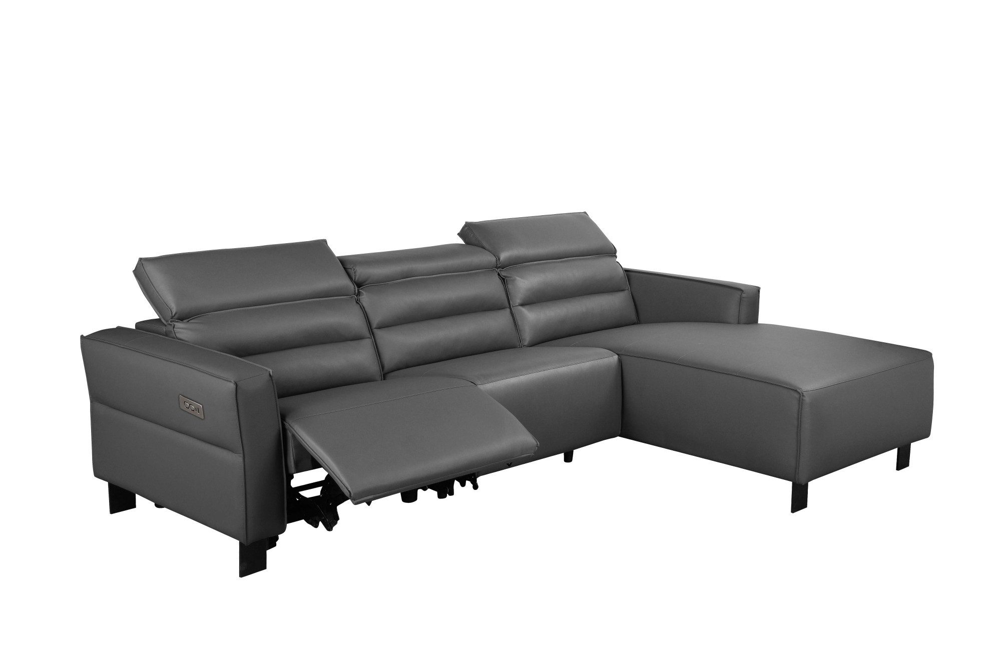 Places of Style Hoekbank Carpari, L-vorm, 263 cm, handmatige of elektrische relaxfunctie