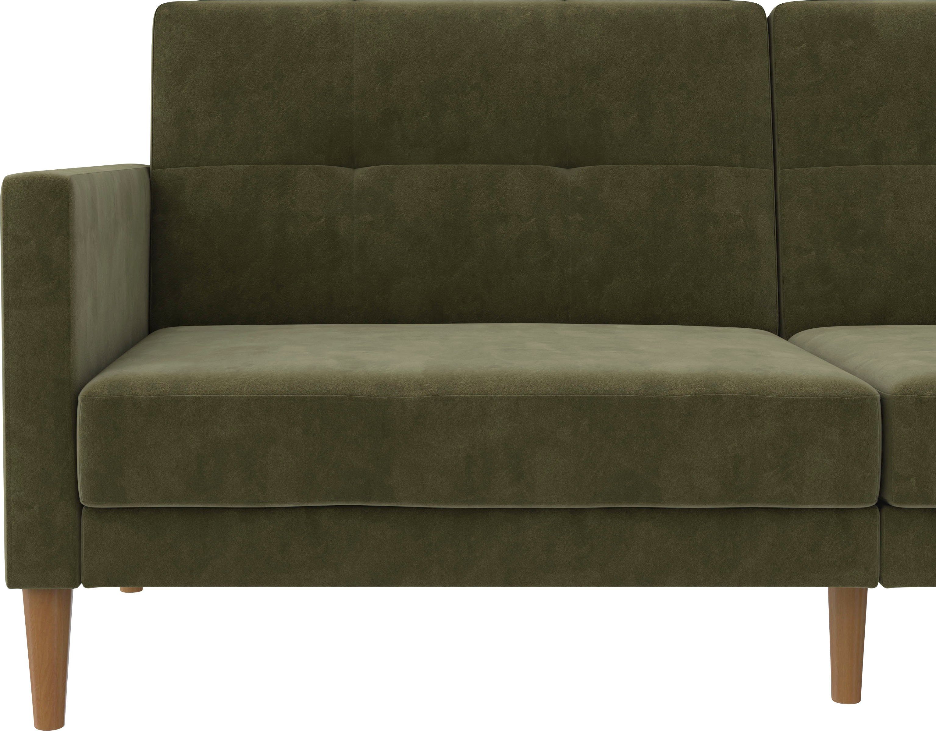 Dorel Home 3-zitsbank Lilly Bedfunctie, rugleuning 3-voudig verstelbaar, zithoogte 43 cm