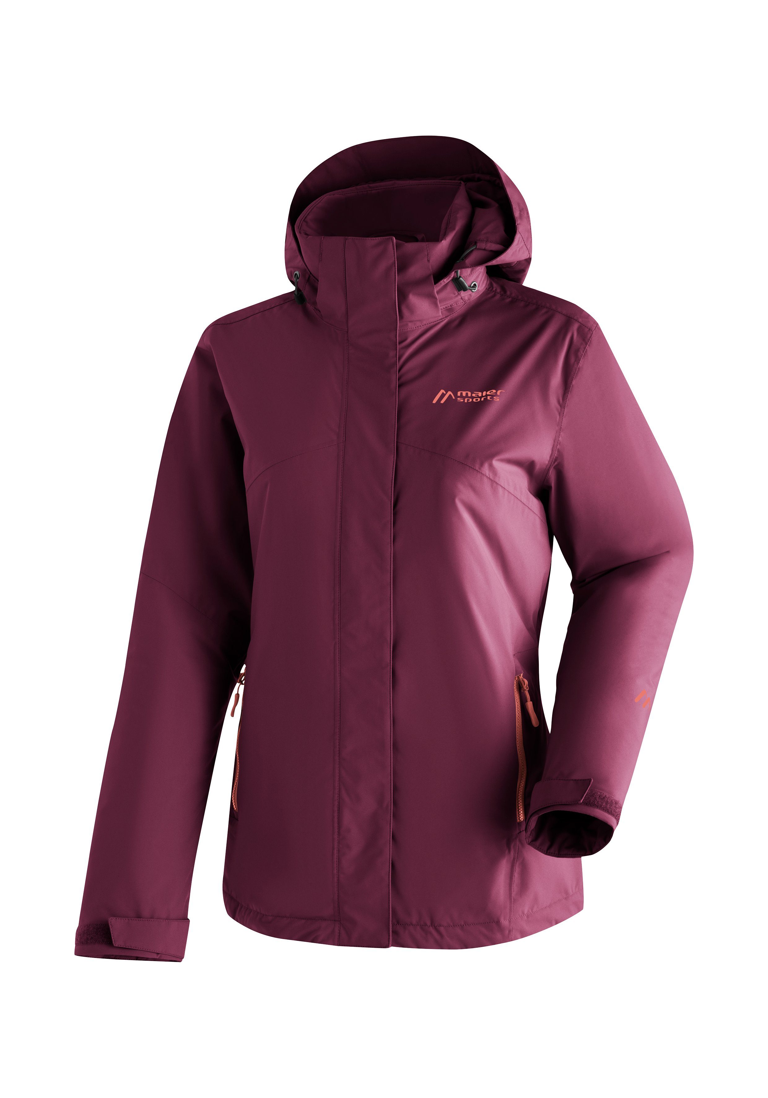 Maier Sports Outdoorjack Metor Therm Rec W Dames wandeljack ademend en waterdicht gewatteerde regenjack met capuchon