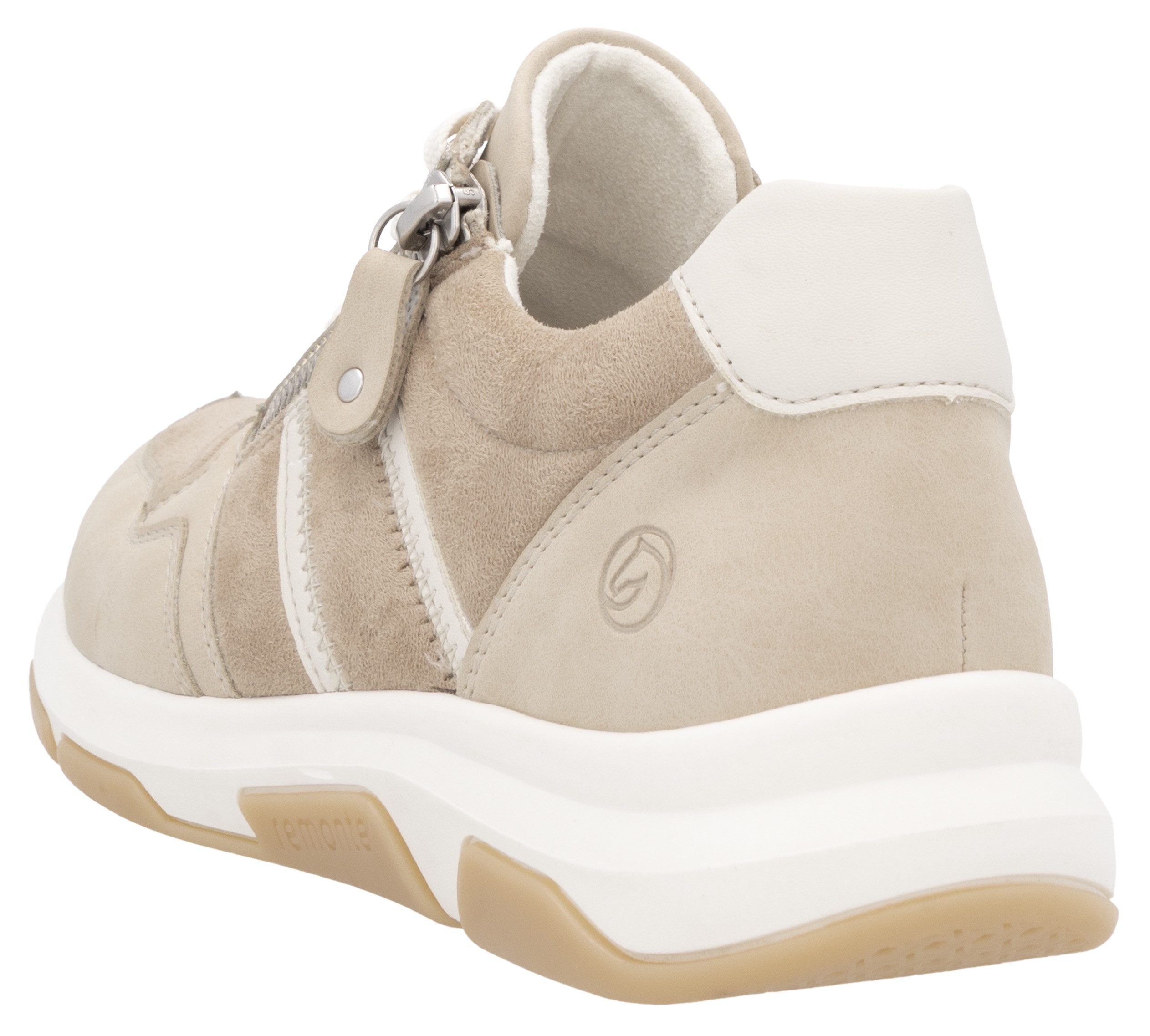 Remonte Sneakers met sleehak vrijetijdsschoen, lage schoen, veterschoen in vegan uitvoering