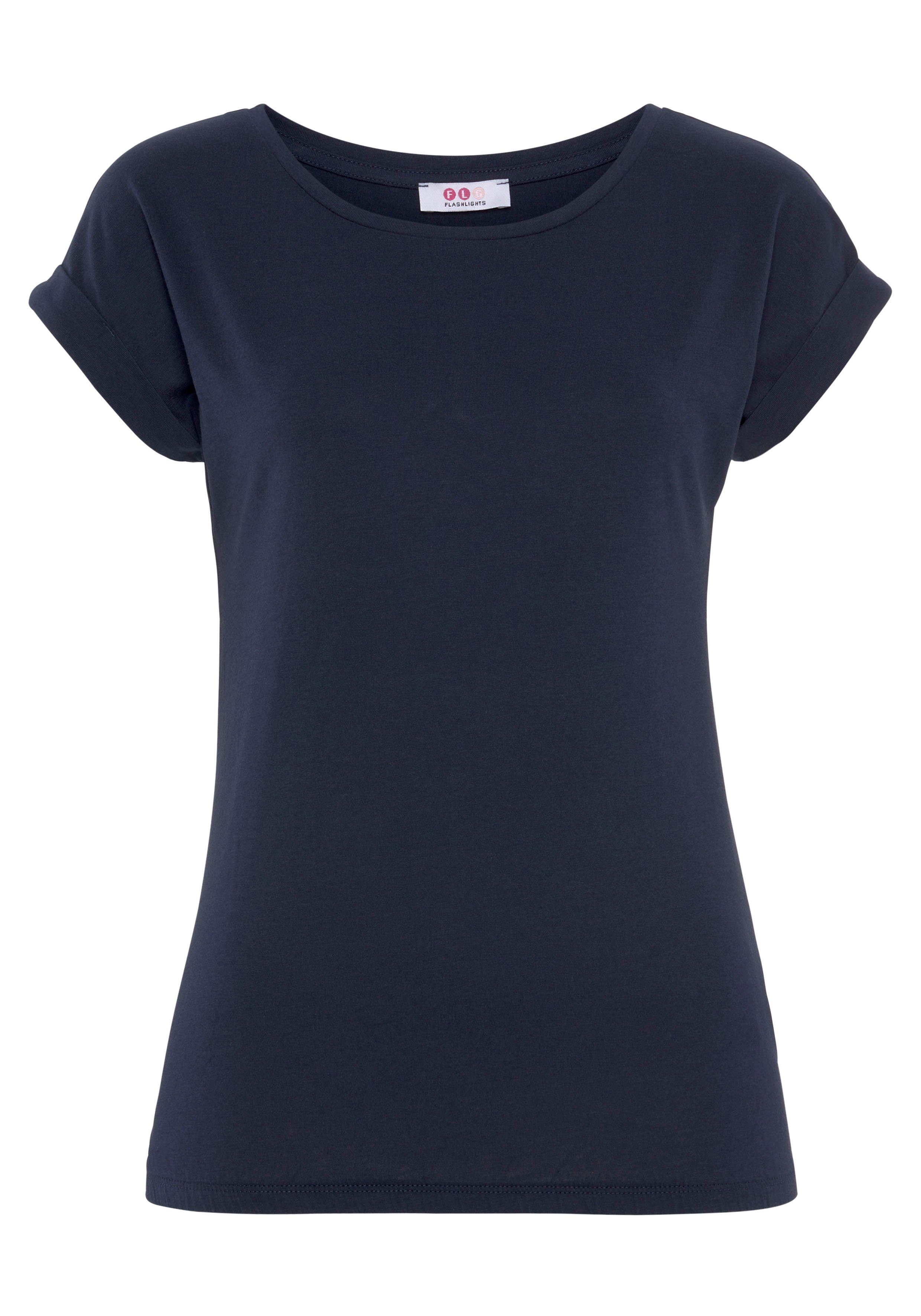 Flashlights T-shirt Korte mouwen, figuurvolgende pasvorm, ronde hals