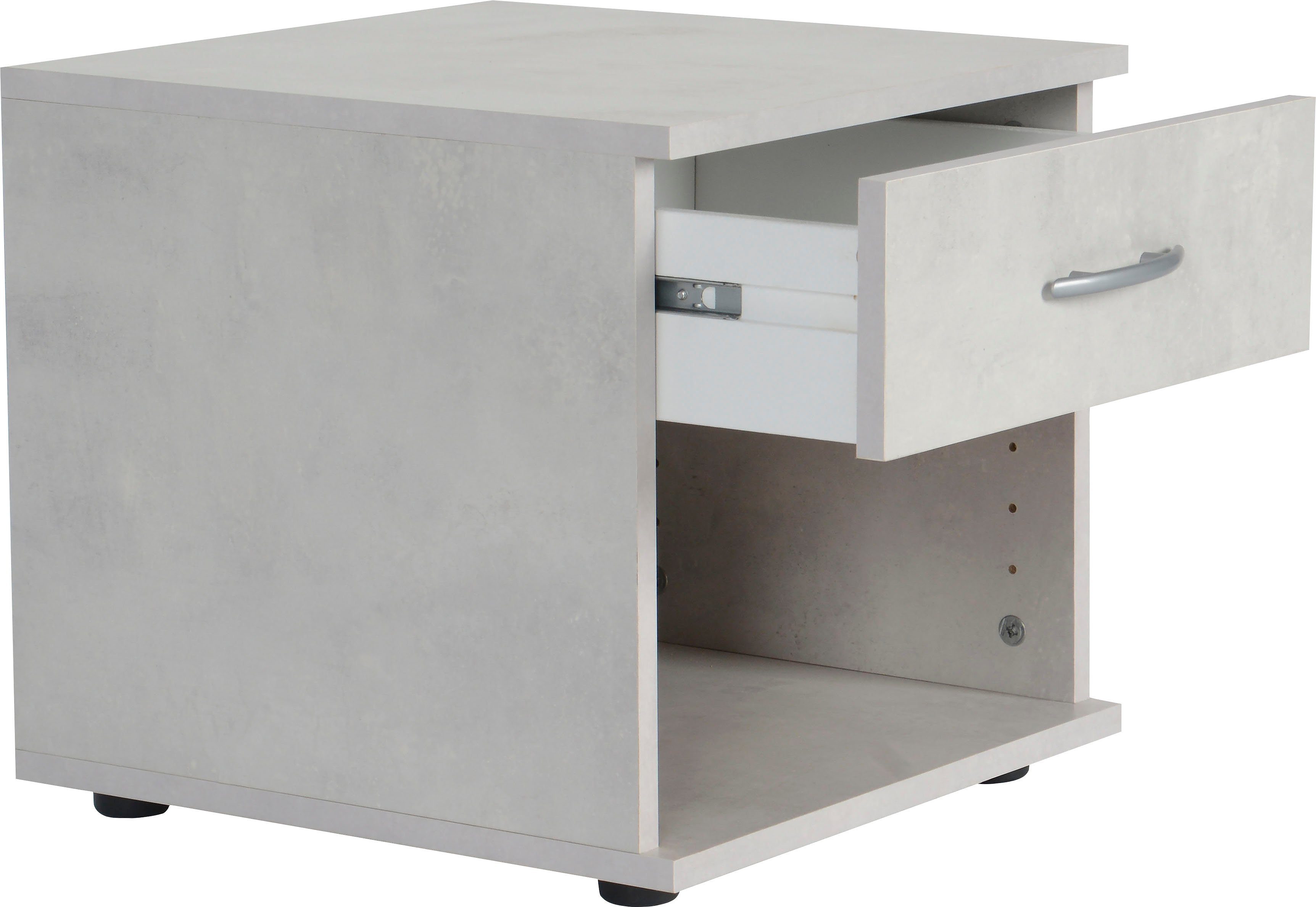 VOGL Möbelfabrik Container Barrie, Bureaucontainer, nachtkastje, met laden & poten verschillende uitvoeringen, hoogte 37 cm, made in germany (1 stuk)