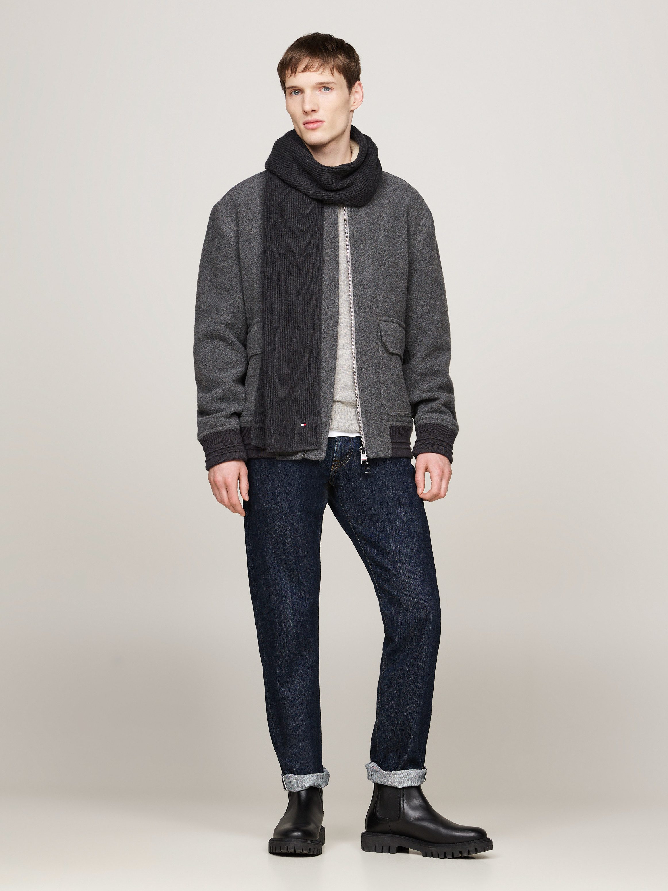 Tommy Hilfiger Gebreide sjaal TH FLAG PIMA COTTON CASH SCARF