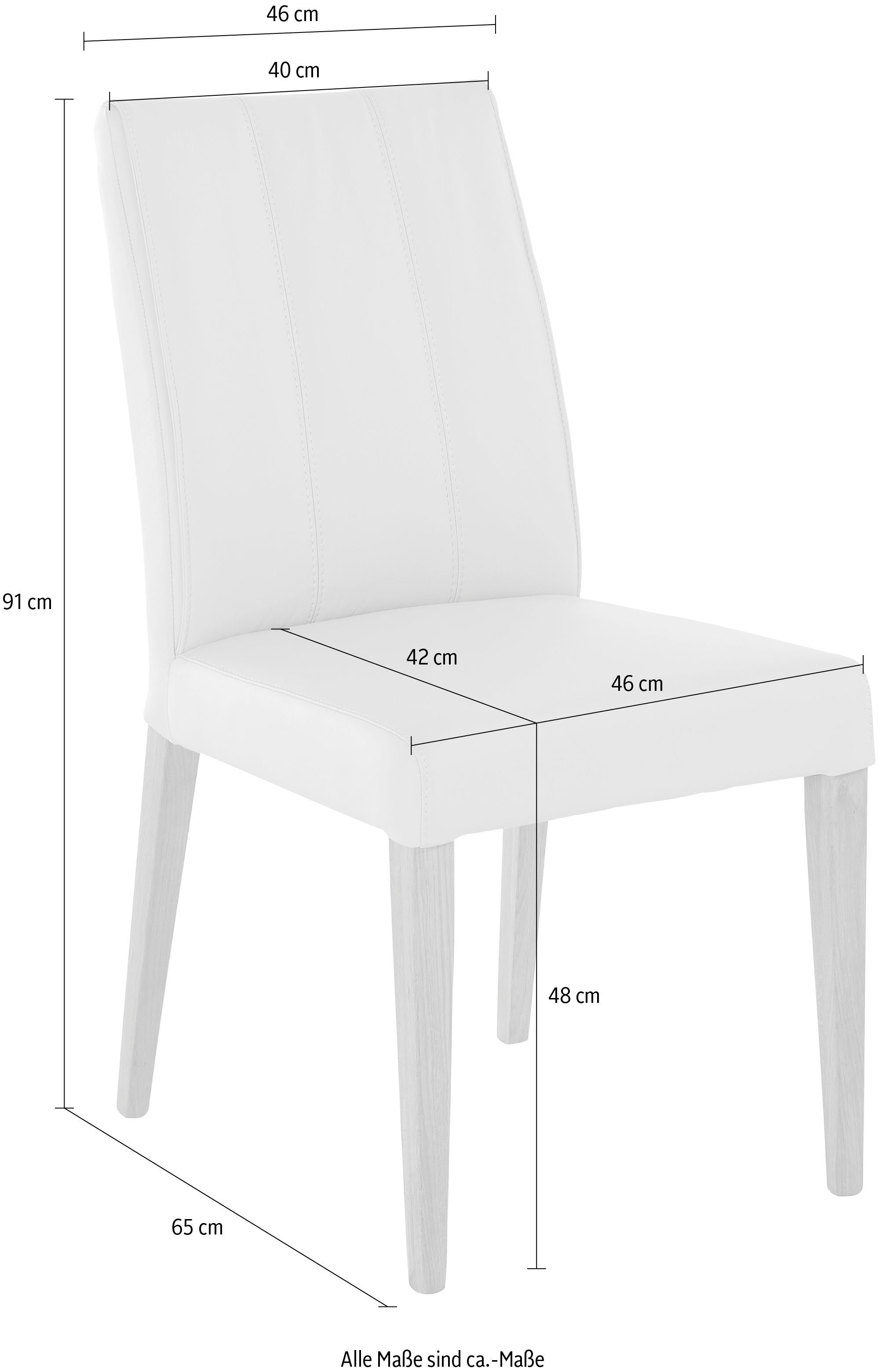 INOSIGN Eetkamerstoel Rugleuning met stiksels (2 stuks)