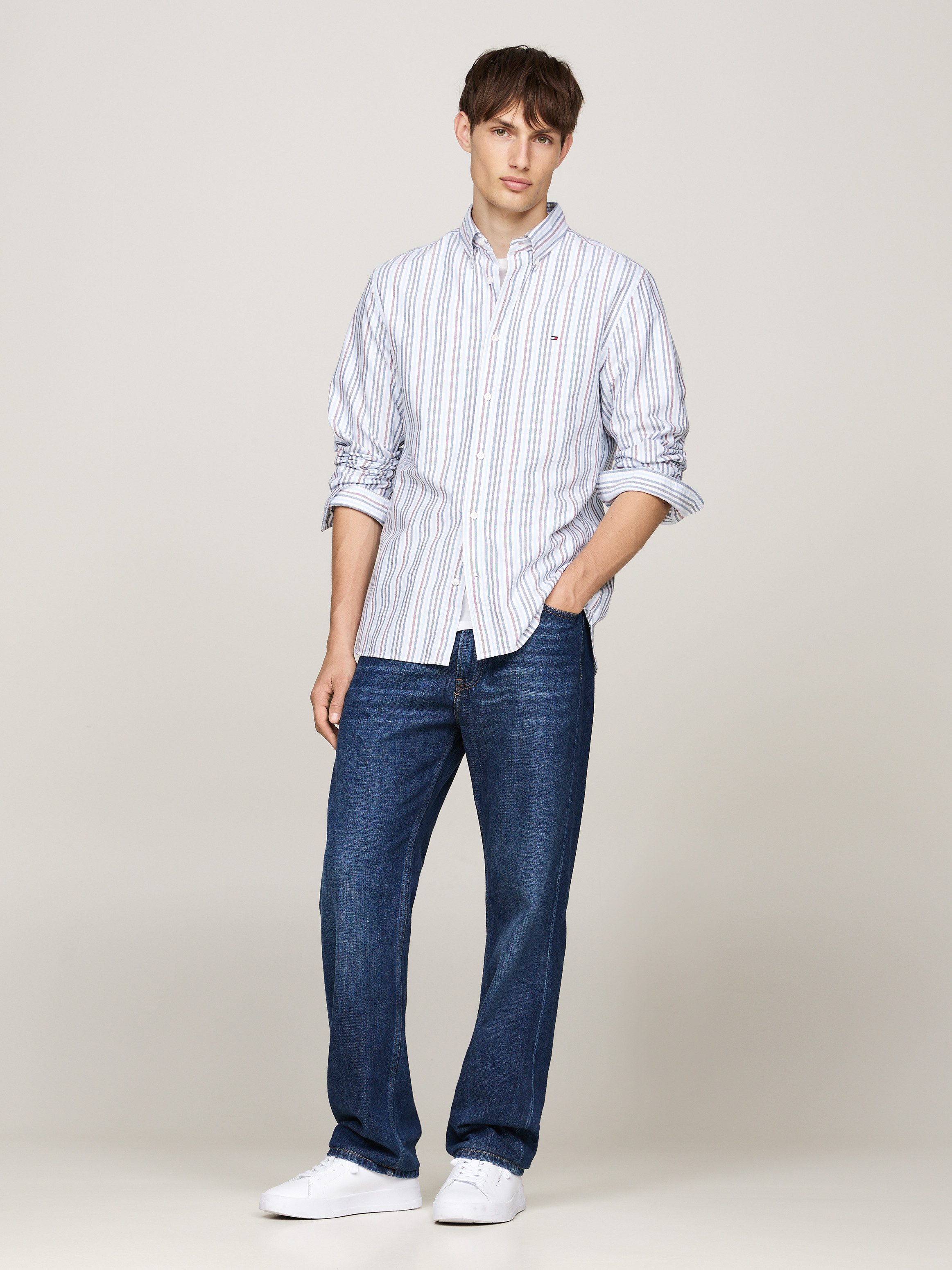 Tommy Hilfiger Overhemd met lange mouwen MULTI STRIPE OXFORD RF SHIRT
