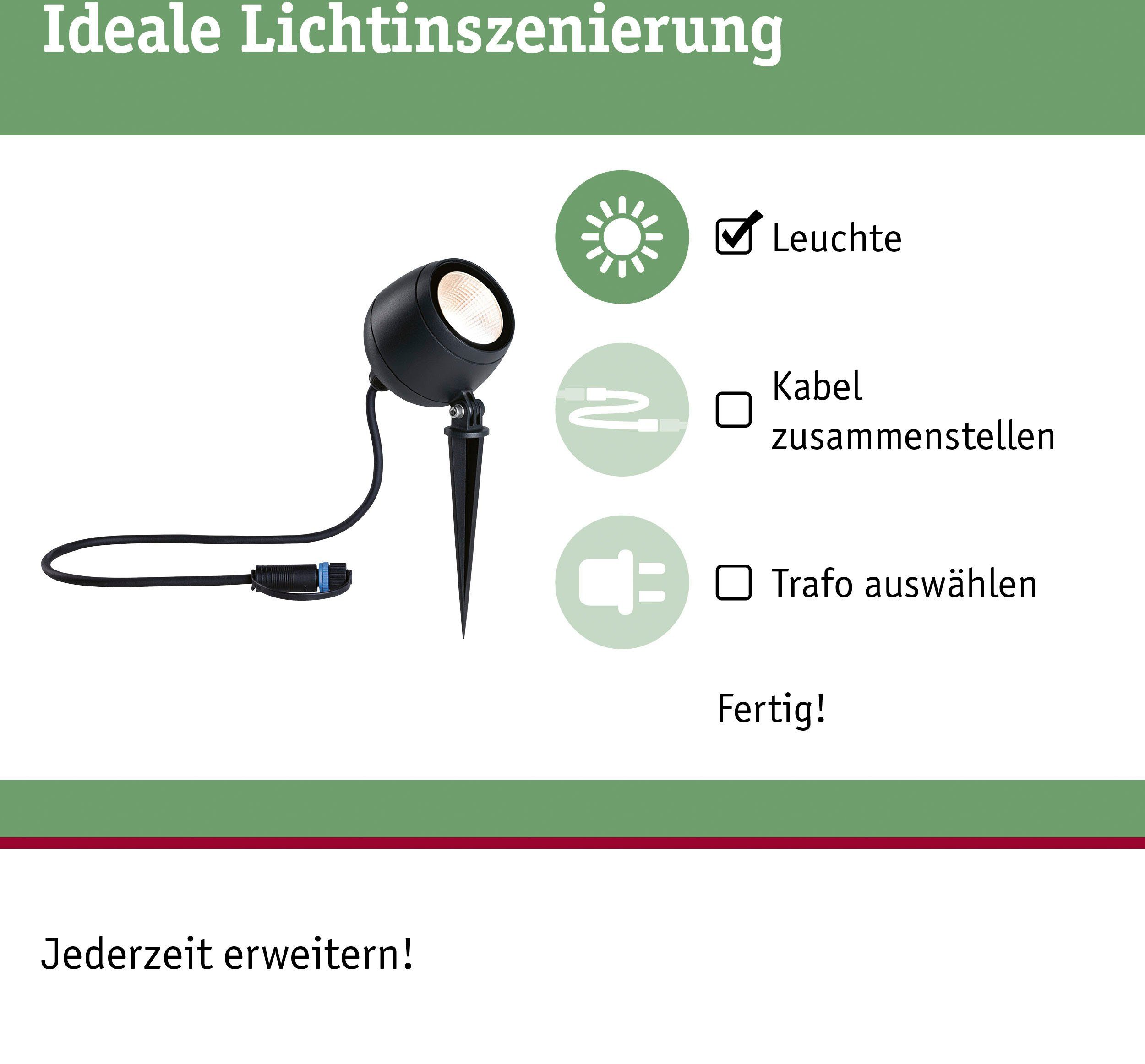 Paulmann Led-tuinverlichting Buiten Plug & Shine Spot Kikolo 20° 3000K Antraciet (1 stuk)
