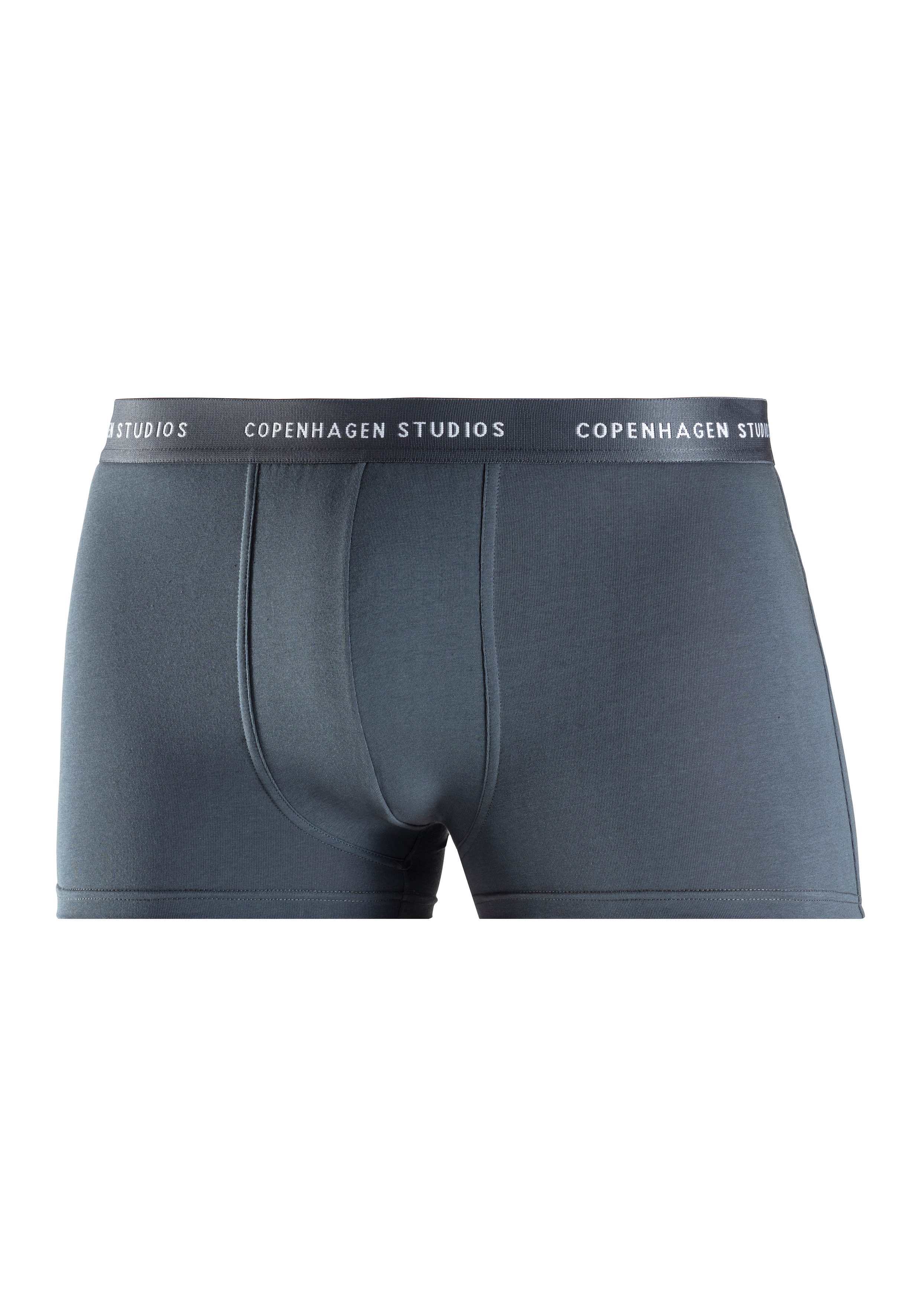 Copenhagen Studios Boxershort voor heren met gekleurde logo-tailleband (3 stuks)