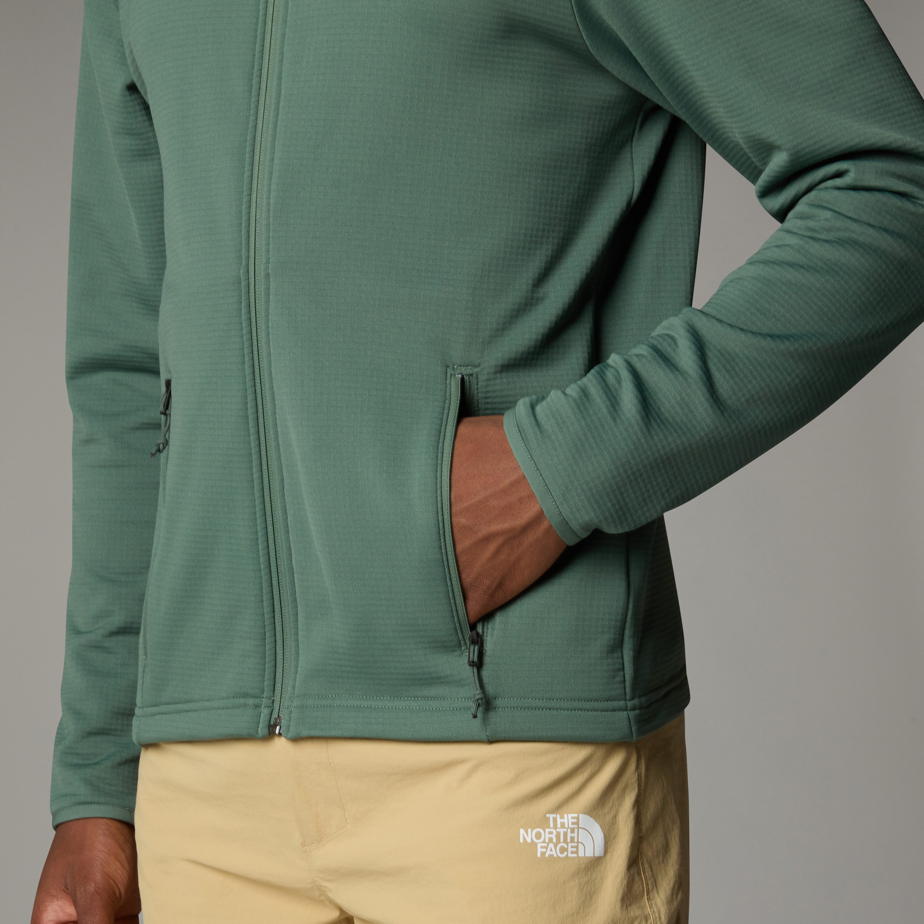 The North Face Fleecejack Cedar Trail Grid fleece jack met doorlopende rits voor heren
