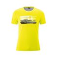 maier sports functioneel shirt mountview tee functioneel t-shirt met natuurlijke antibacterile bescherming geel