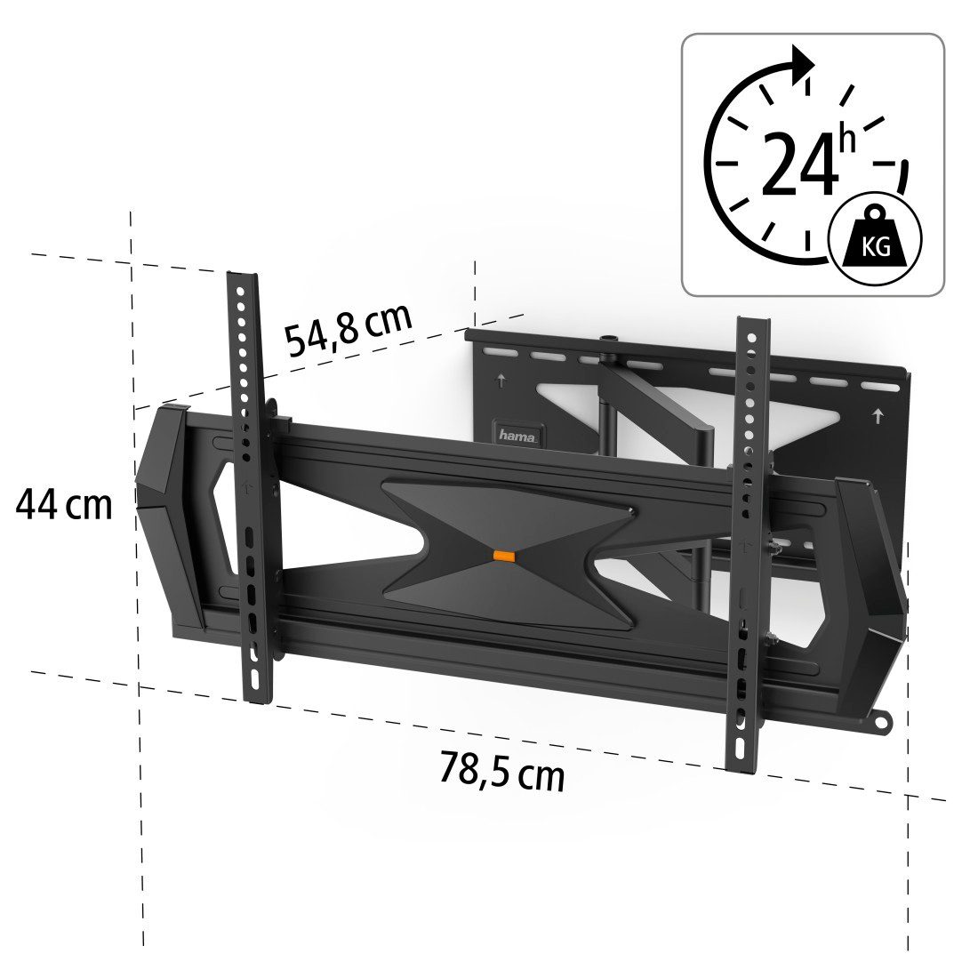 Hama Tv-wandhouder Wandbeugel (draaibaar, kantelbaar, 37" - 80", VESA 600x400)