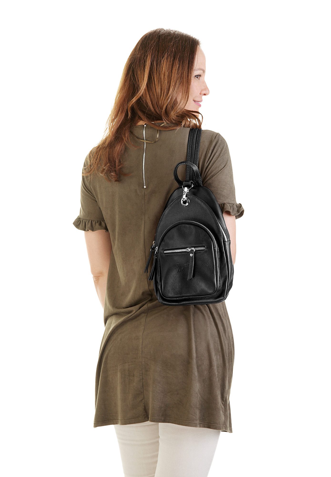 Samantha Look Rugzak echt leer, made in italy