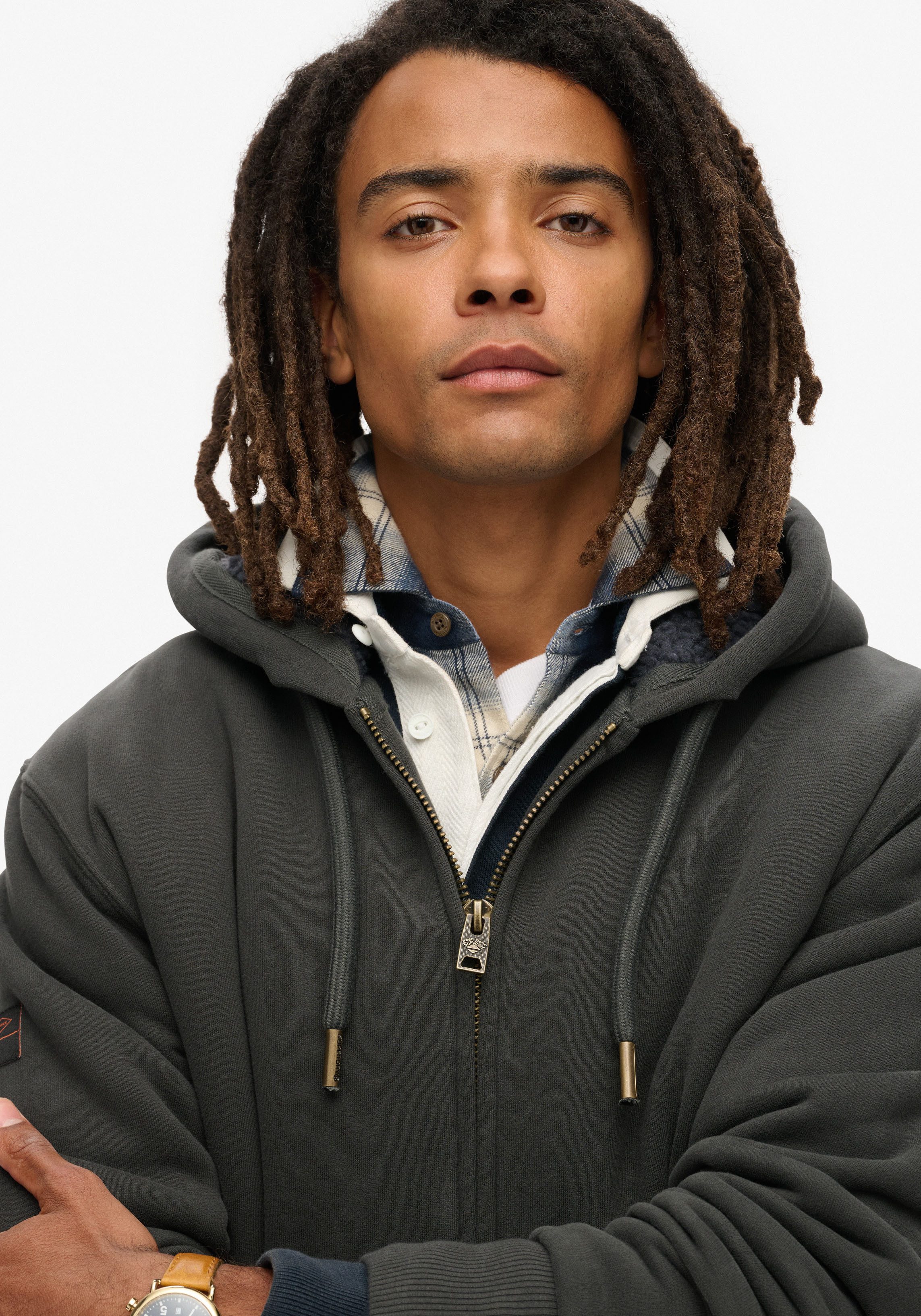 Superdry Capuchonsweatvest Borg Lined Ziphood