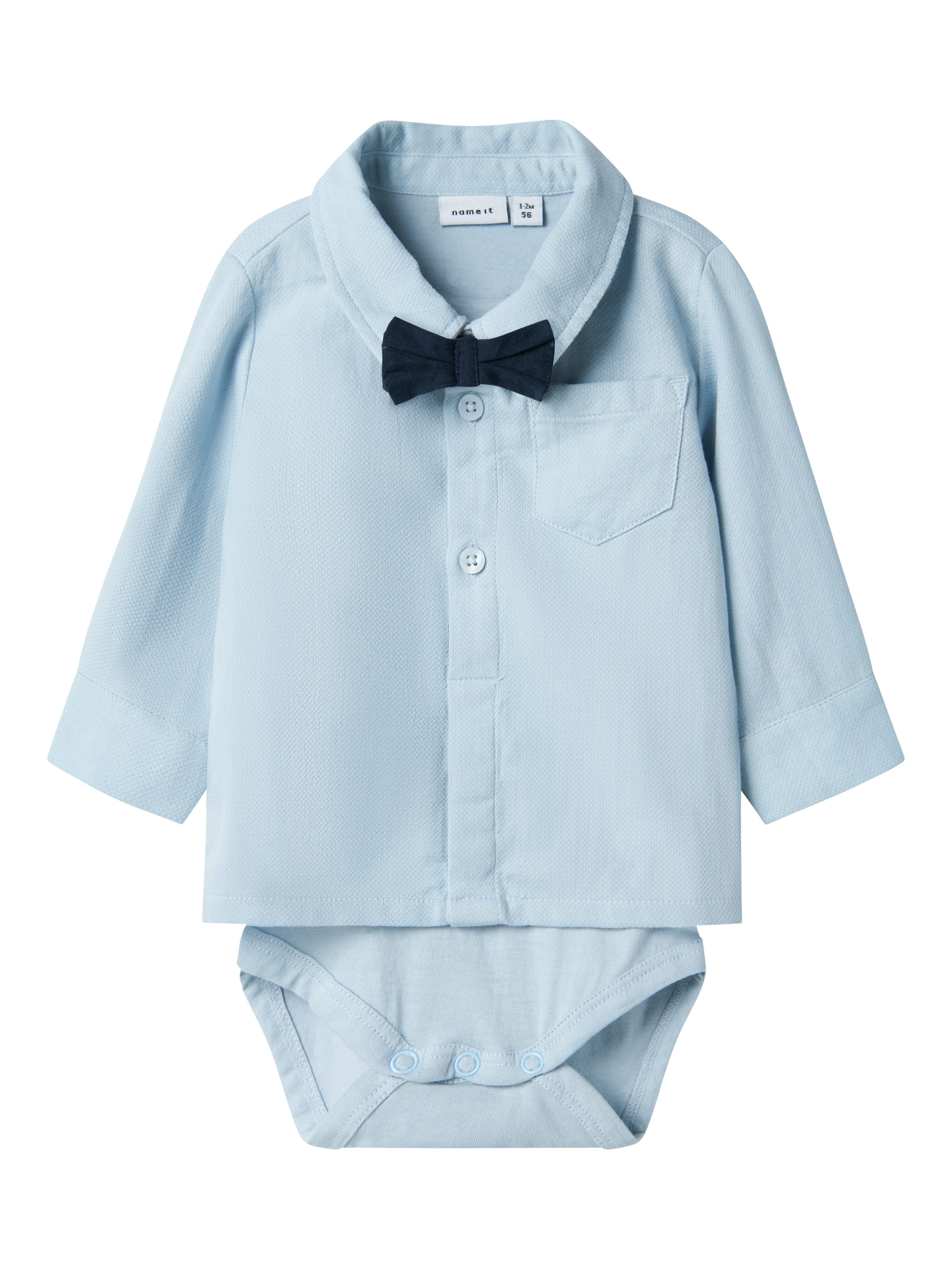 Name It Shirt met lange mouwen NBMDEMOLLE SHIRTBODY jongens bovenkleding maat 56 blauw