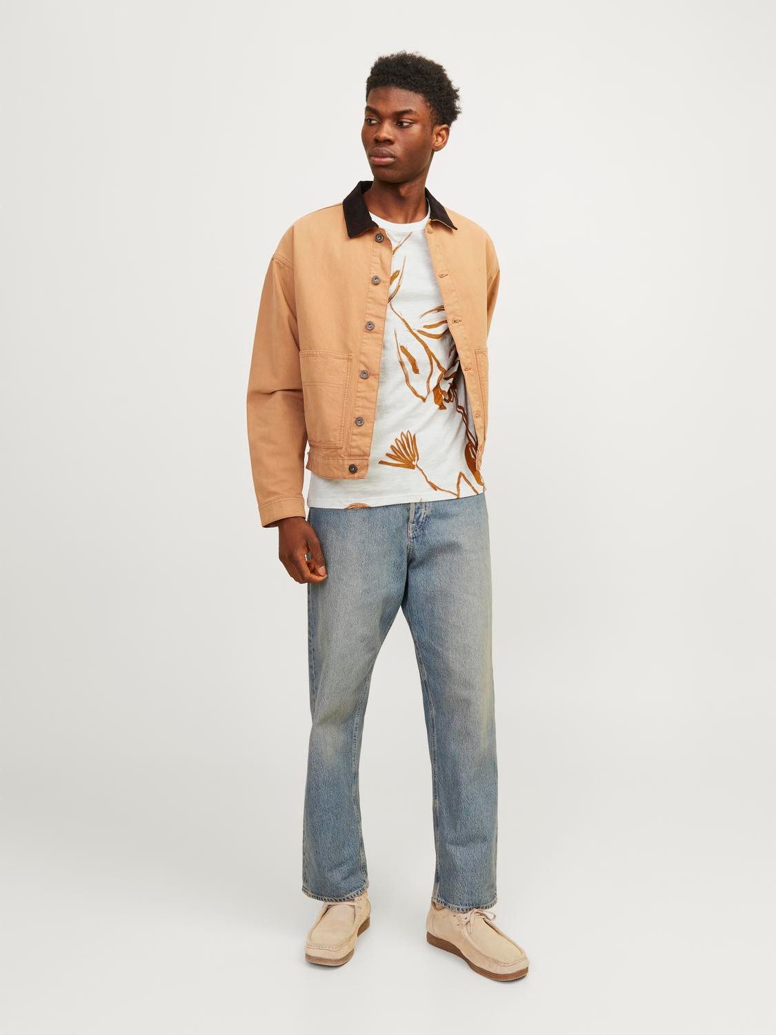 Jack & Jones T-shirt JPRBLAPALMA AOP SS TEE CREW NECK SN