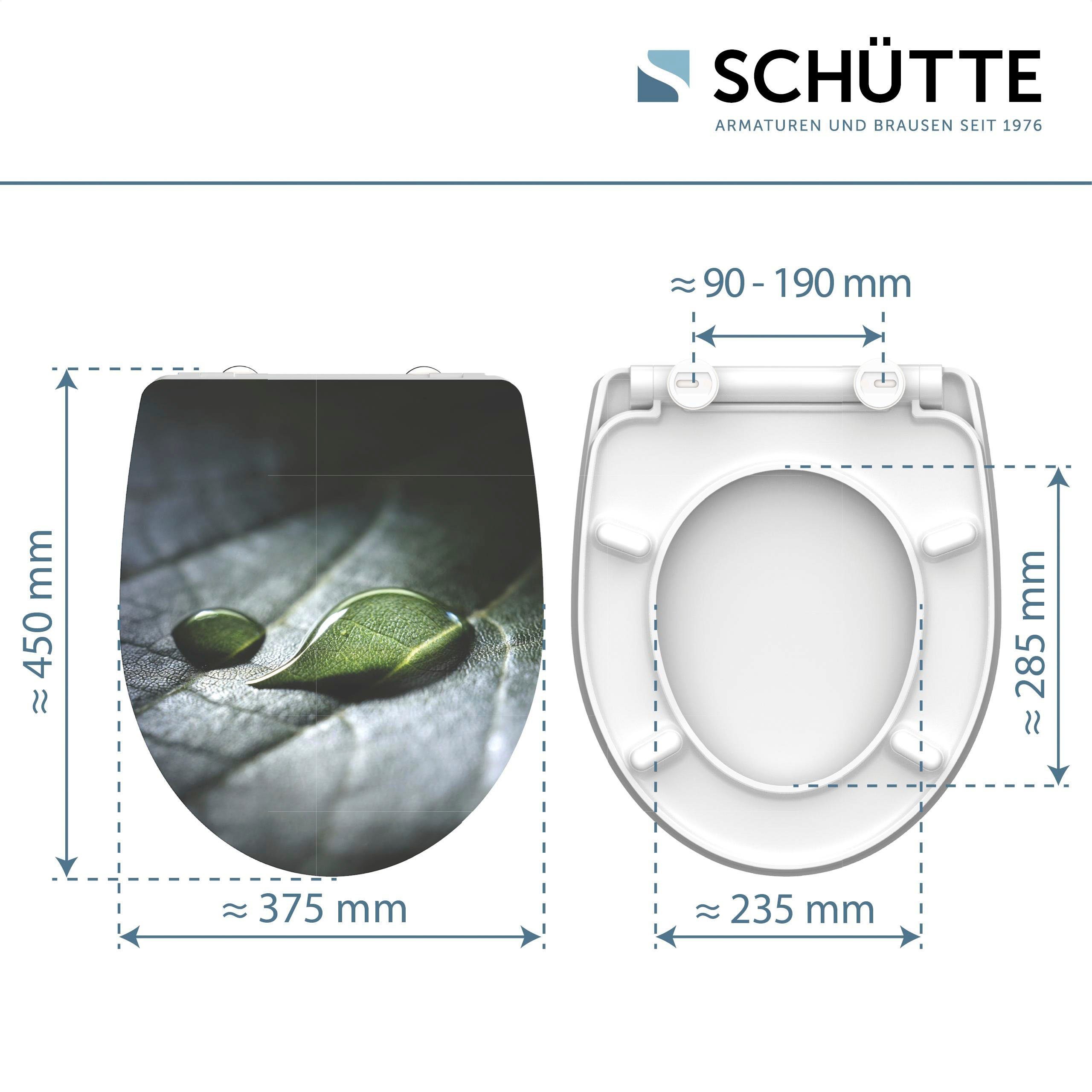 Schütte Toiletzitting Raindrop Duroplast, met softclosemechanisme en snelsluiting, High gloss