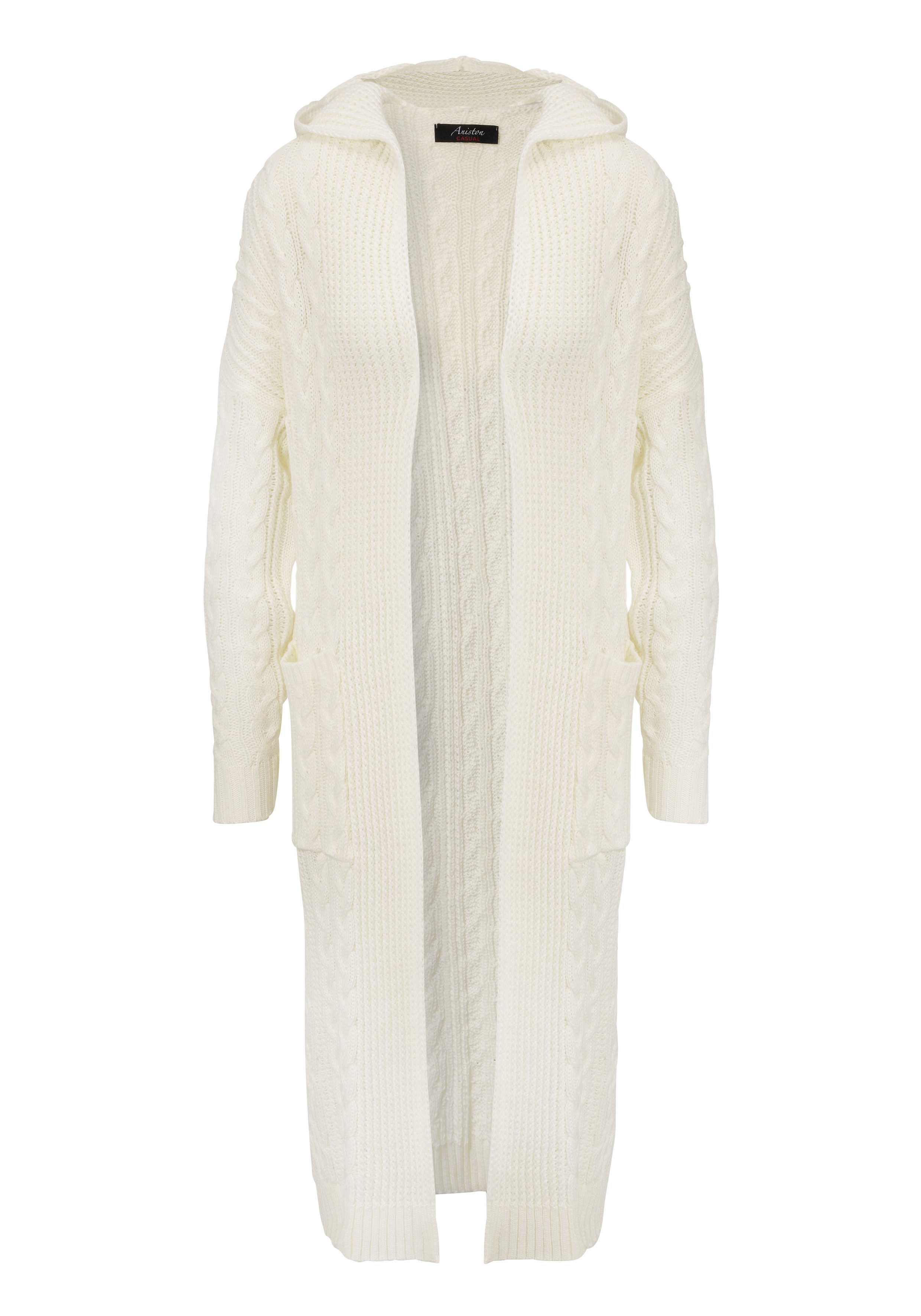 Aniston CASUAL Vest in trendy vlecht- en ajourpatroon-mix