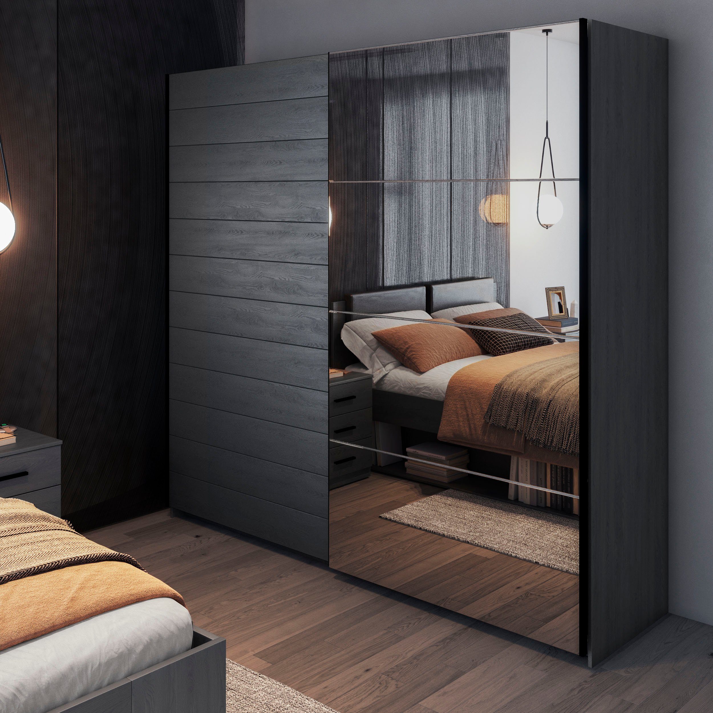Home affaire Zweefdeurkast Galaxy kledingkast, linnenkast 200, 220 of 270 cm breed