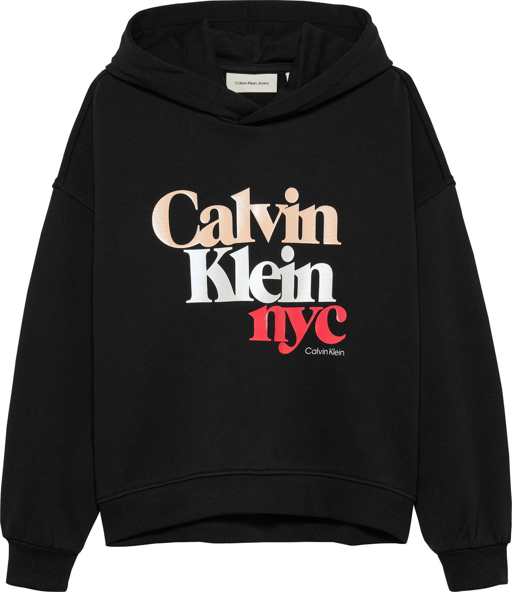 Calvin Klein Hoodie PEARL SIGNATURE TERRY HOODIE voor kinderen tot 16 jaar, met grote print