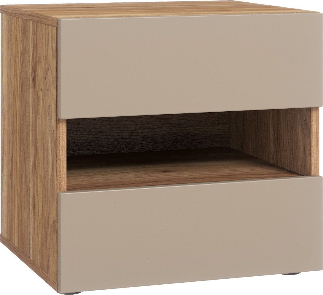 INOSIGN Nachtkastje Wharton,Breedte 46cm, Nachtkastje met 2 lades