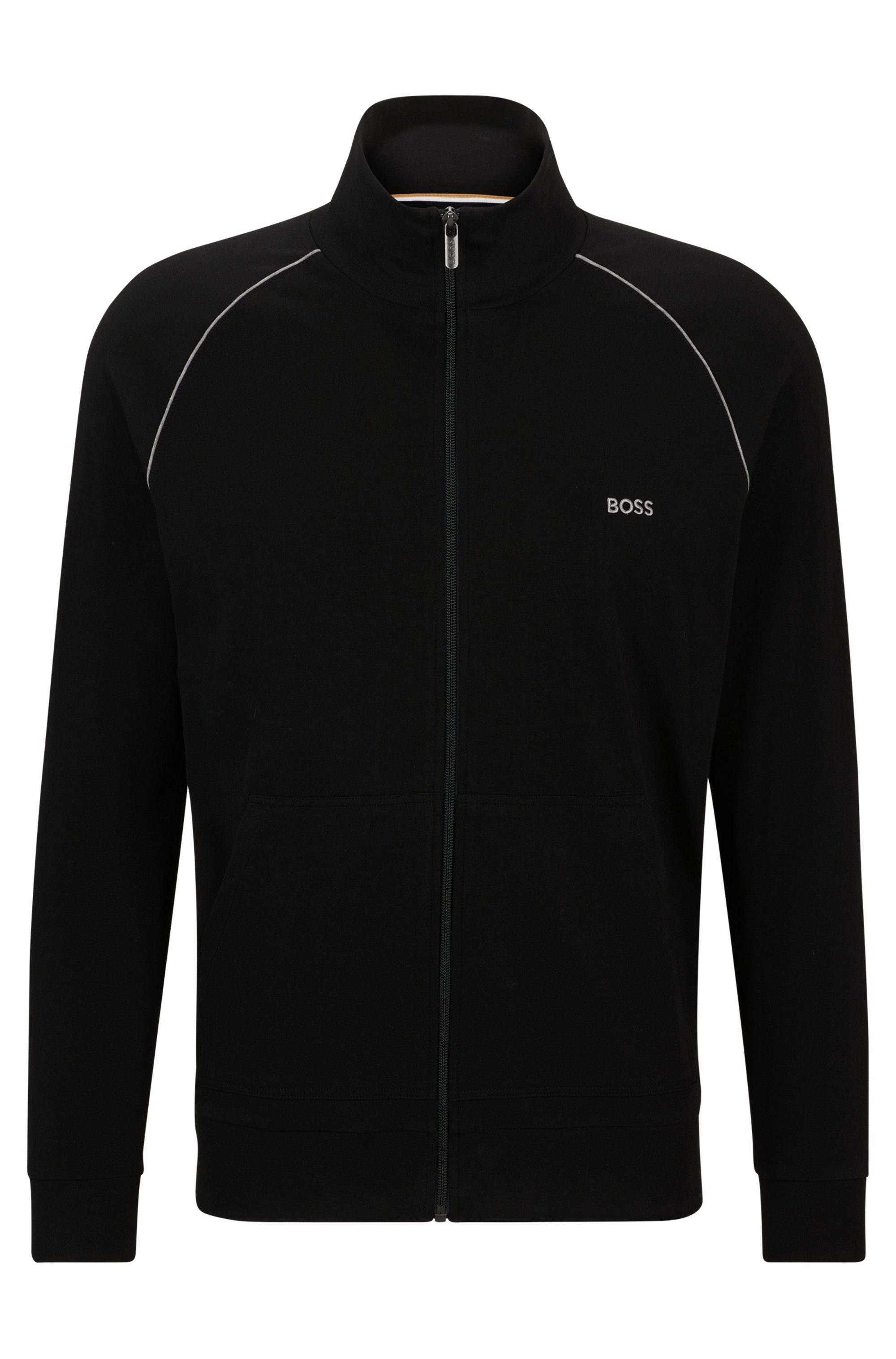 BOSS Sweatvest Mix&Match Jacket Z met contrastnaad op de mouw