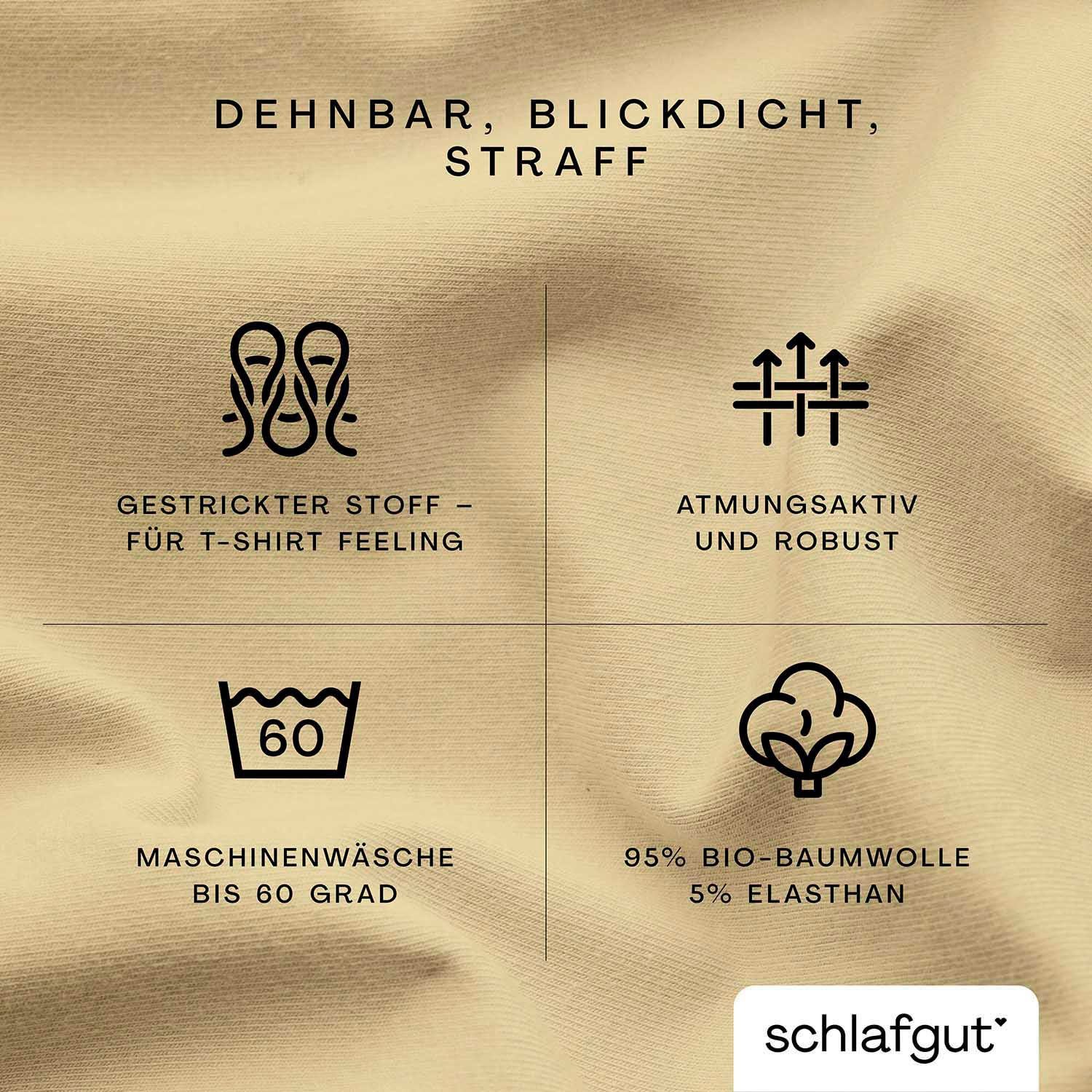 Schlafgut Hoeslaken PURE TOPPER in maat 90x200, 140x200 of 180x200 cm, hoes voor topper van 100% biologische katoen, voor matrassen tot 10 cm hoogte, beddengoed (1 stuk)