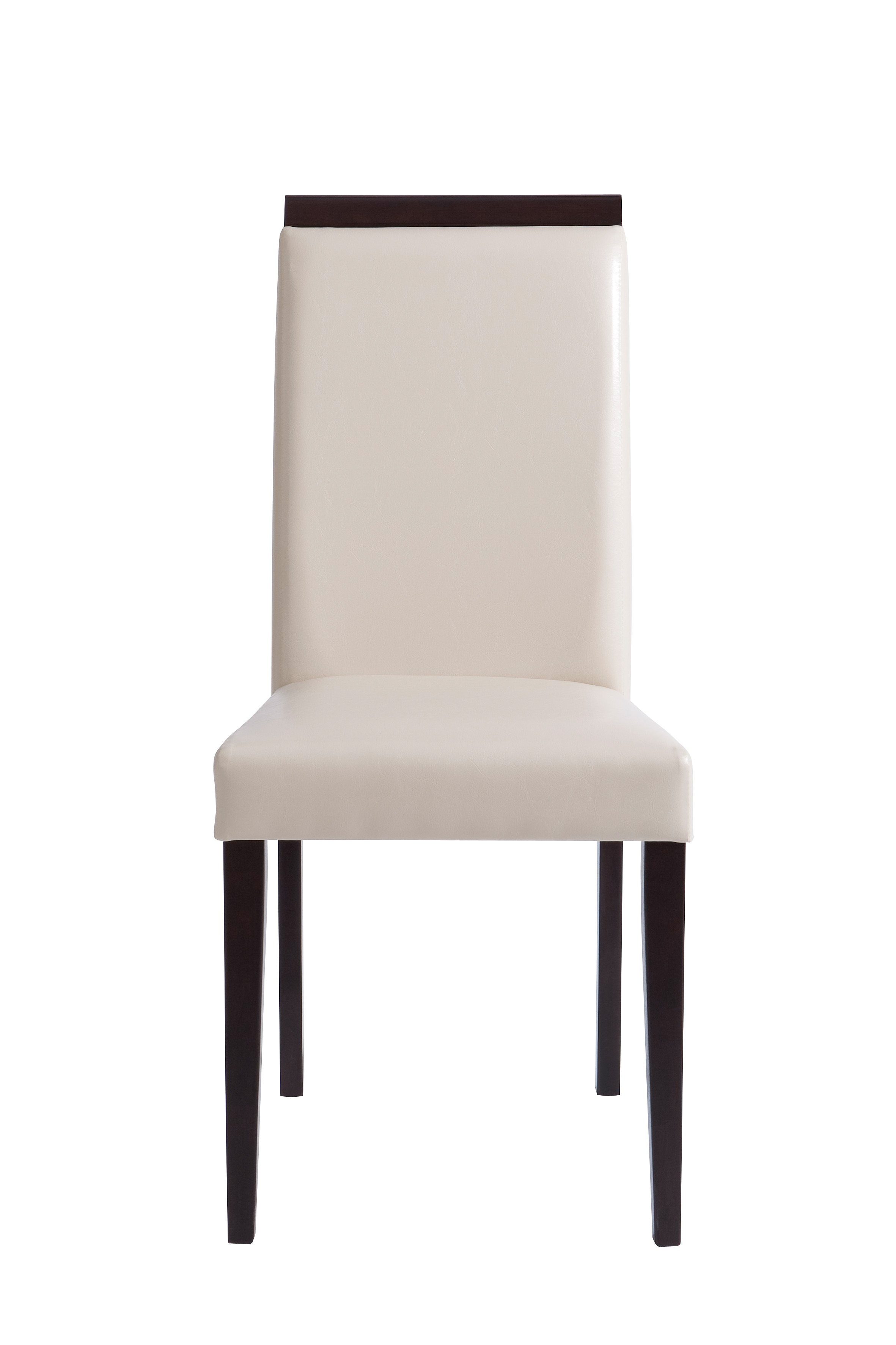 Home affaire Eetkamerstoel Genova van mooi imitatieleer, in verschillende kleuren, zithoogte 46 cm (set, 2 stuks)