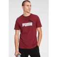 puma t-shirt ess+ 2 col logo tee rood
