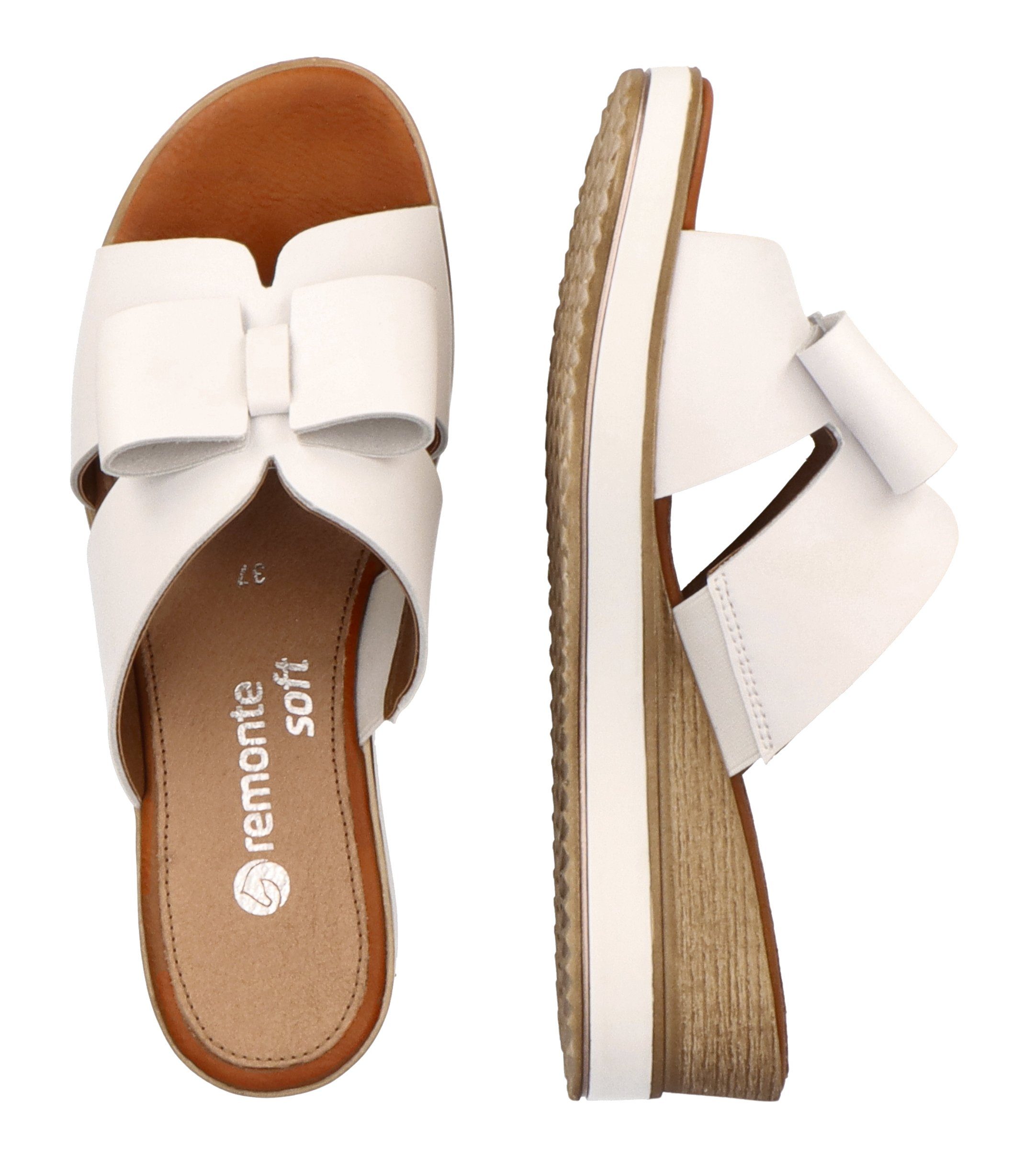 Remonte Slippers , sleehak, zomerschoen met mooie sierstrik