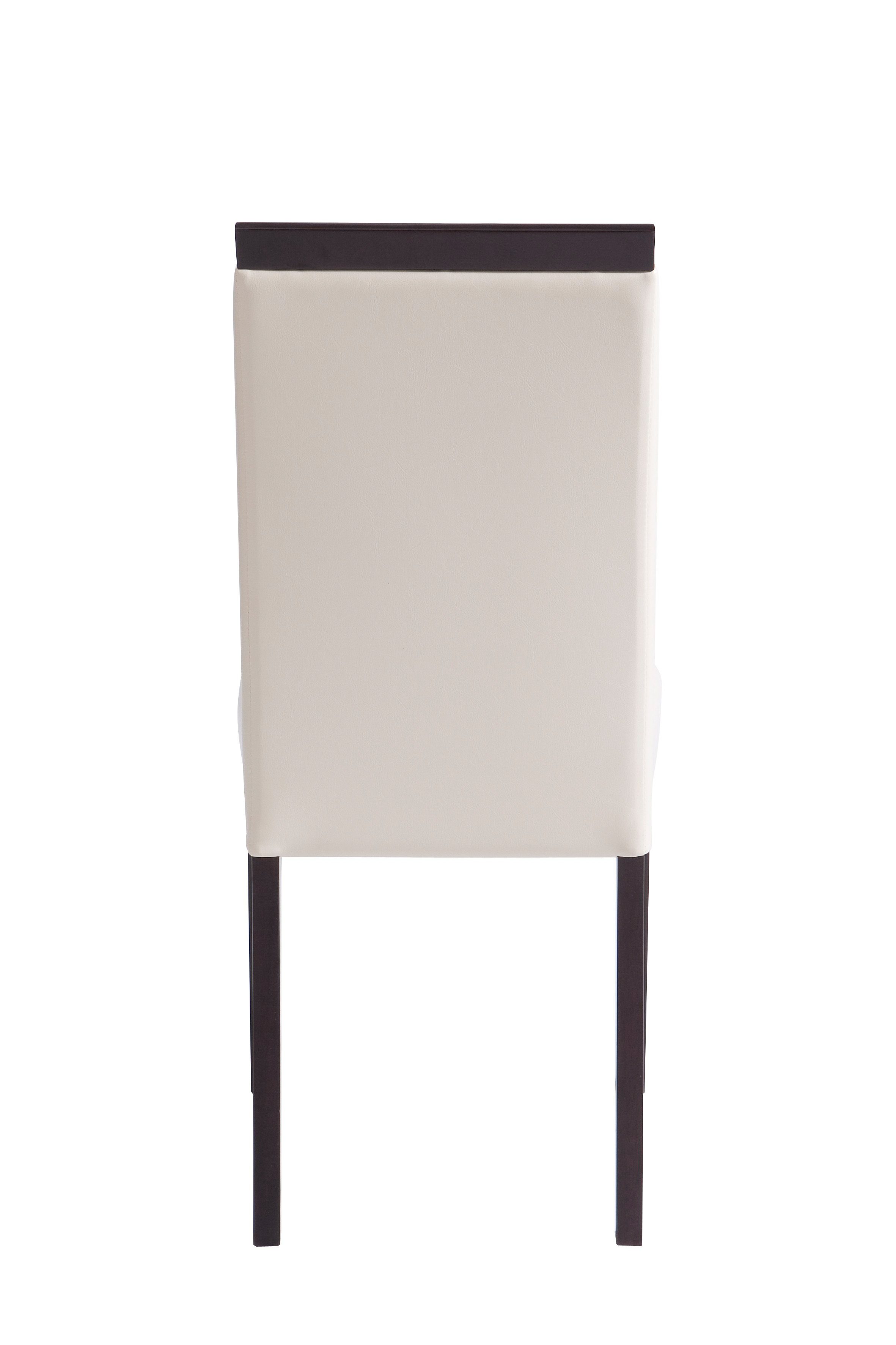 Home affaire Eetkamerstoel Genova van mooi imitatieleer, in verschillende kleuren, zithoogte 46 cm (set, 2 stuks)
