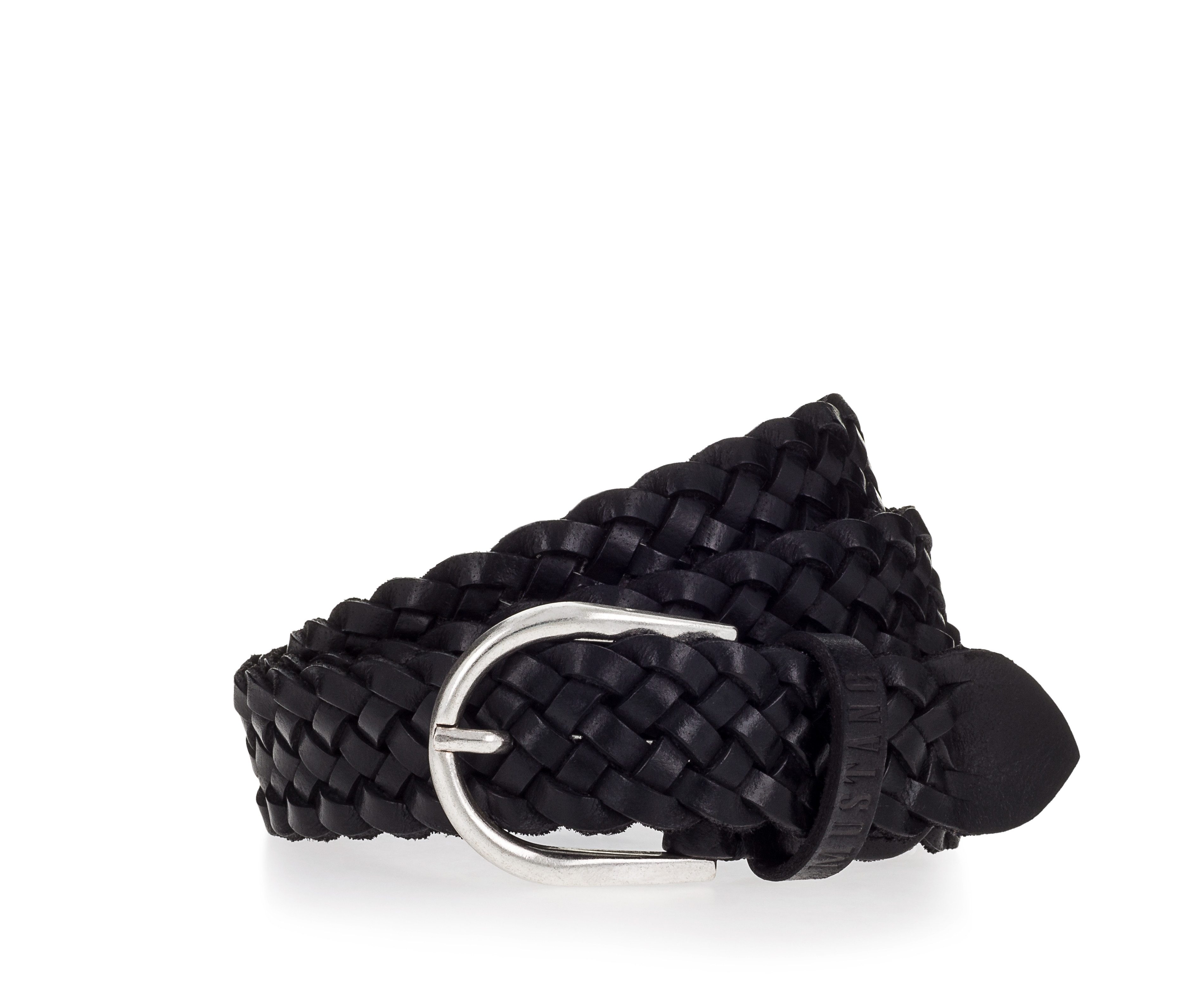 MUSTANG Gevlochten riem (1 stuk) dames gevlochten riemen maat 80 zwart