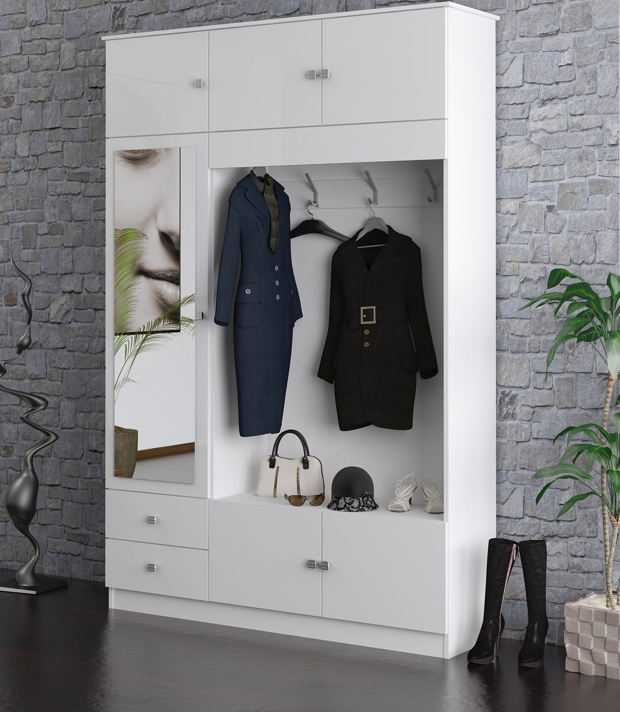 borchardt Möbel Kledingkast Kompakta Hoogte 202 cm