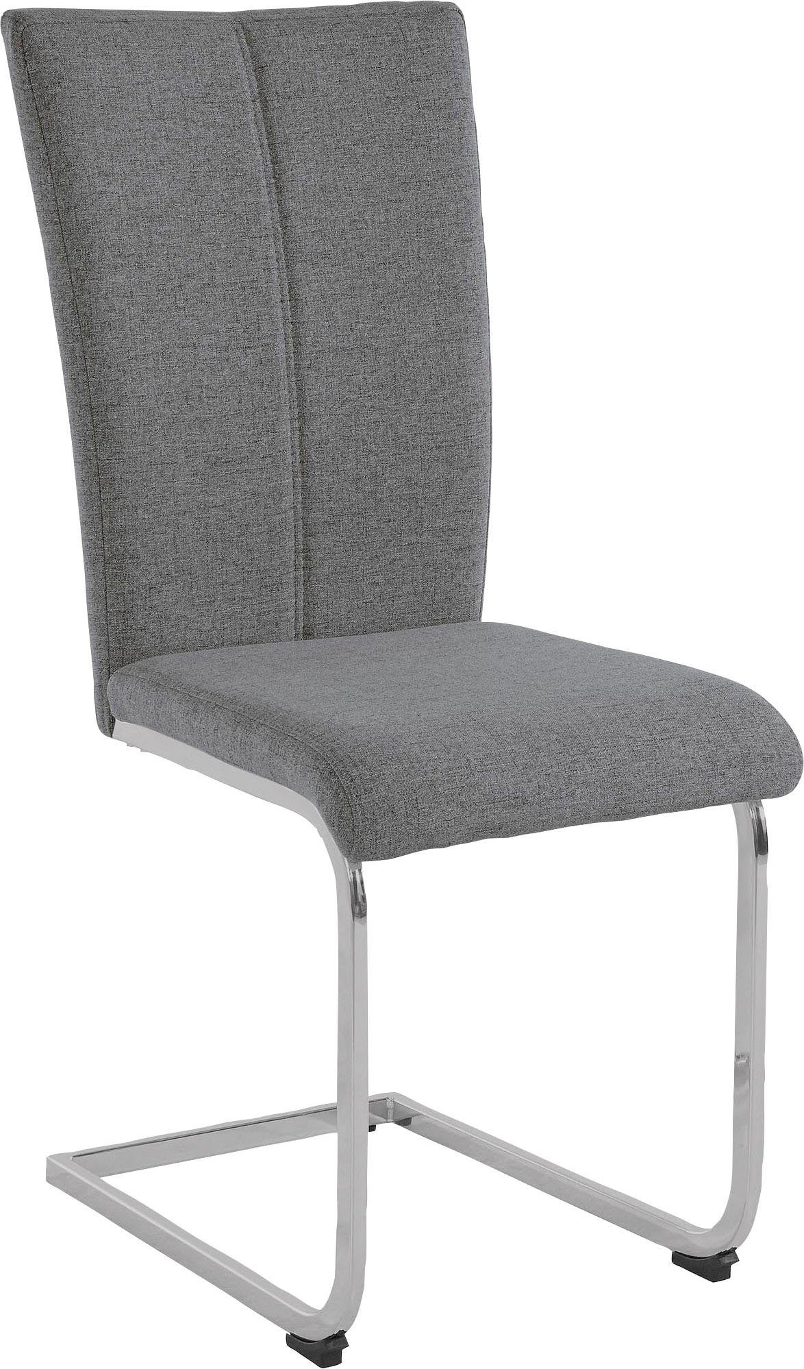 Home affaire Vrijdragende stoel Alex Stoel belastbaar tot 120 kg, frame in chroom-look (set, 2 stuks)