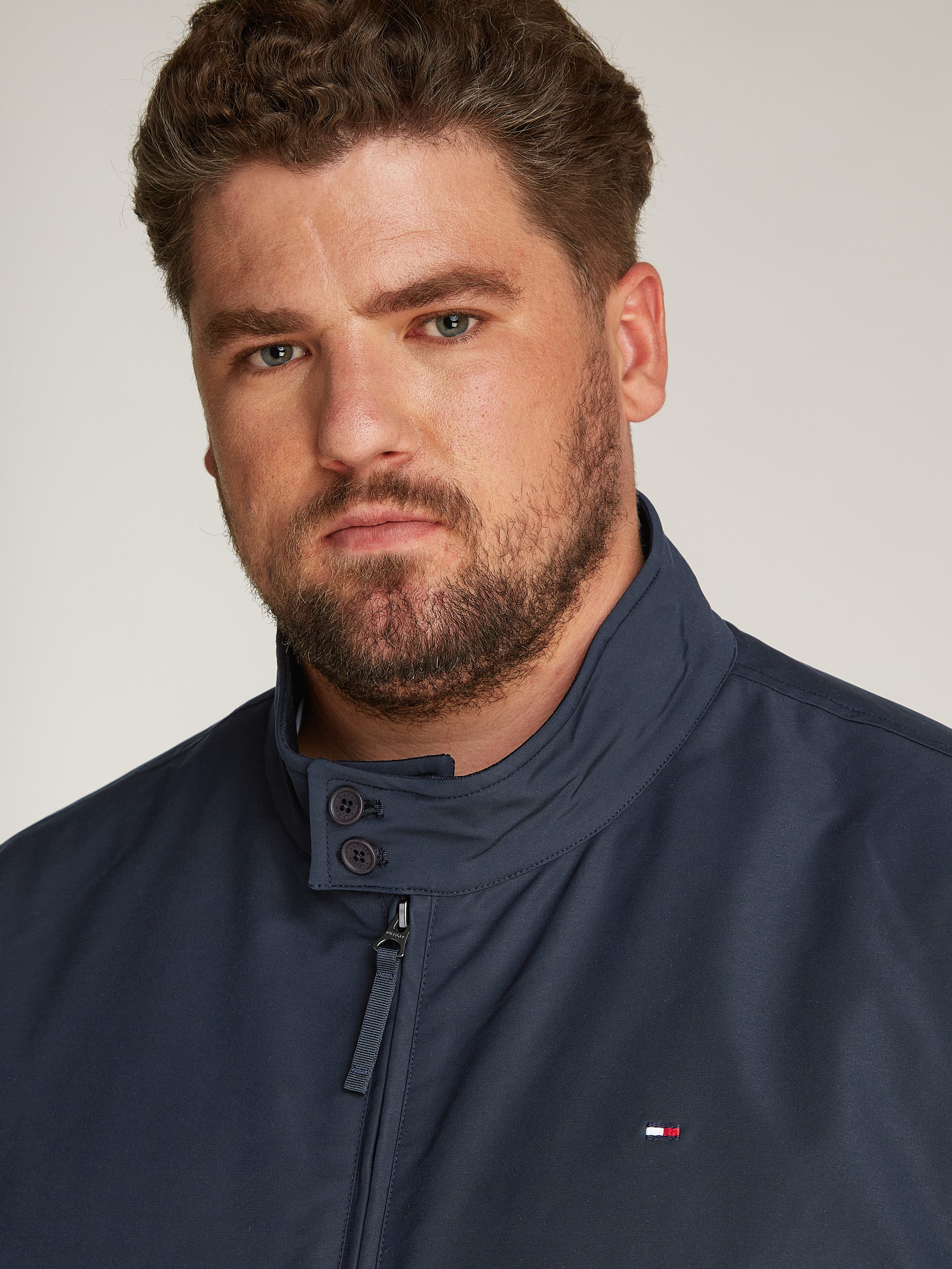 Tommy Hilfiger Allweatherjack BT-HARRINGTON JACKET-B in grote maten, logoborduring