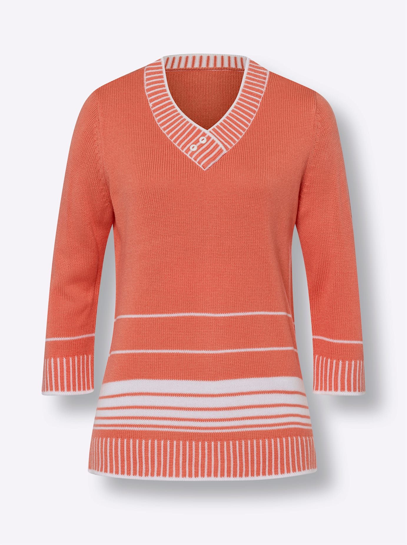 Classic Basics Trui met 3 4 mouwen Trui