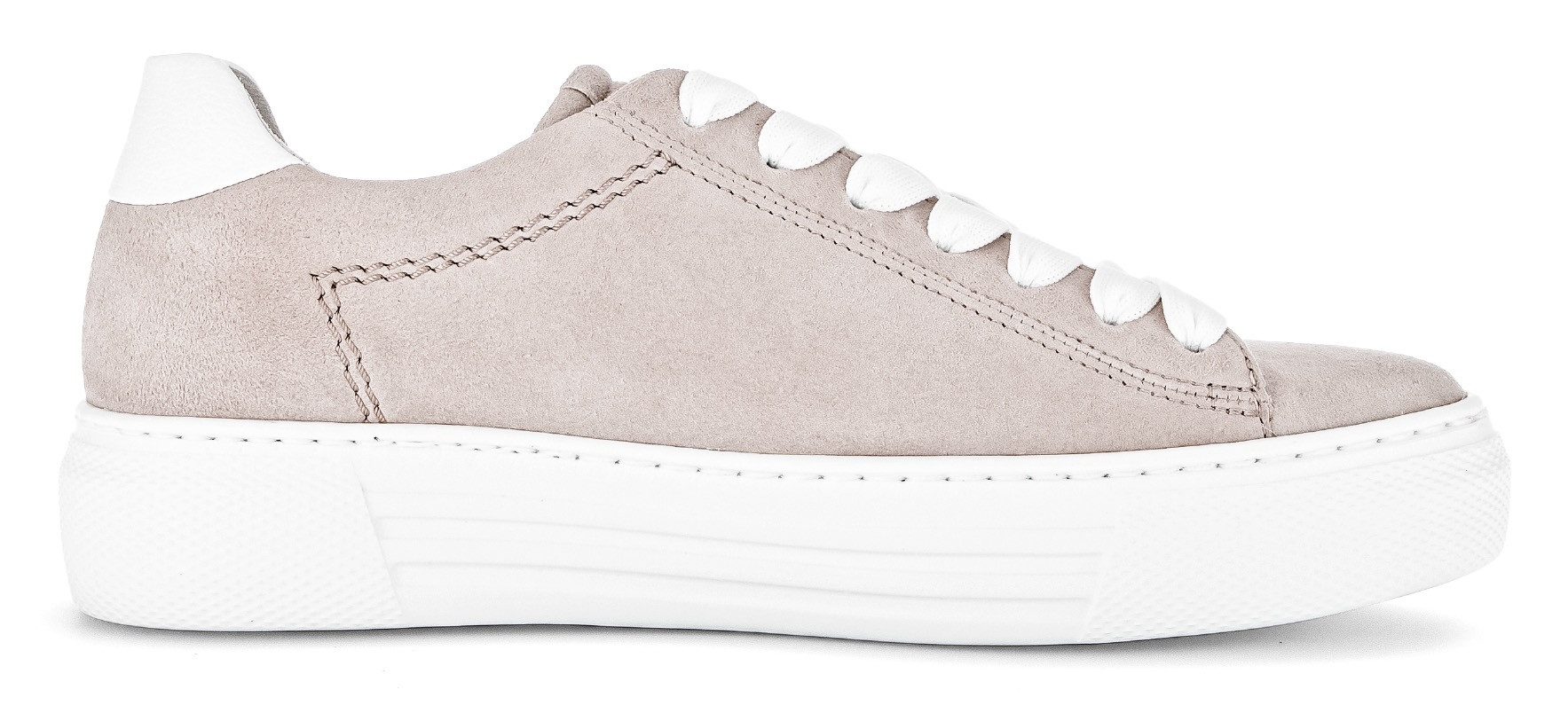Gabor Plateausneakers Florence , vrijetijdsschoen, lage schoen, veterschoen met decoratieve stiksels, g-breedte