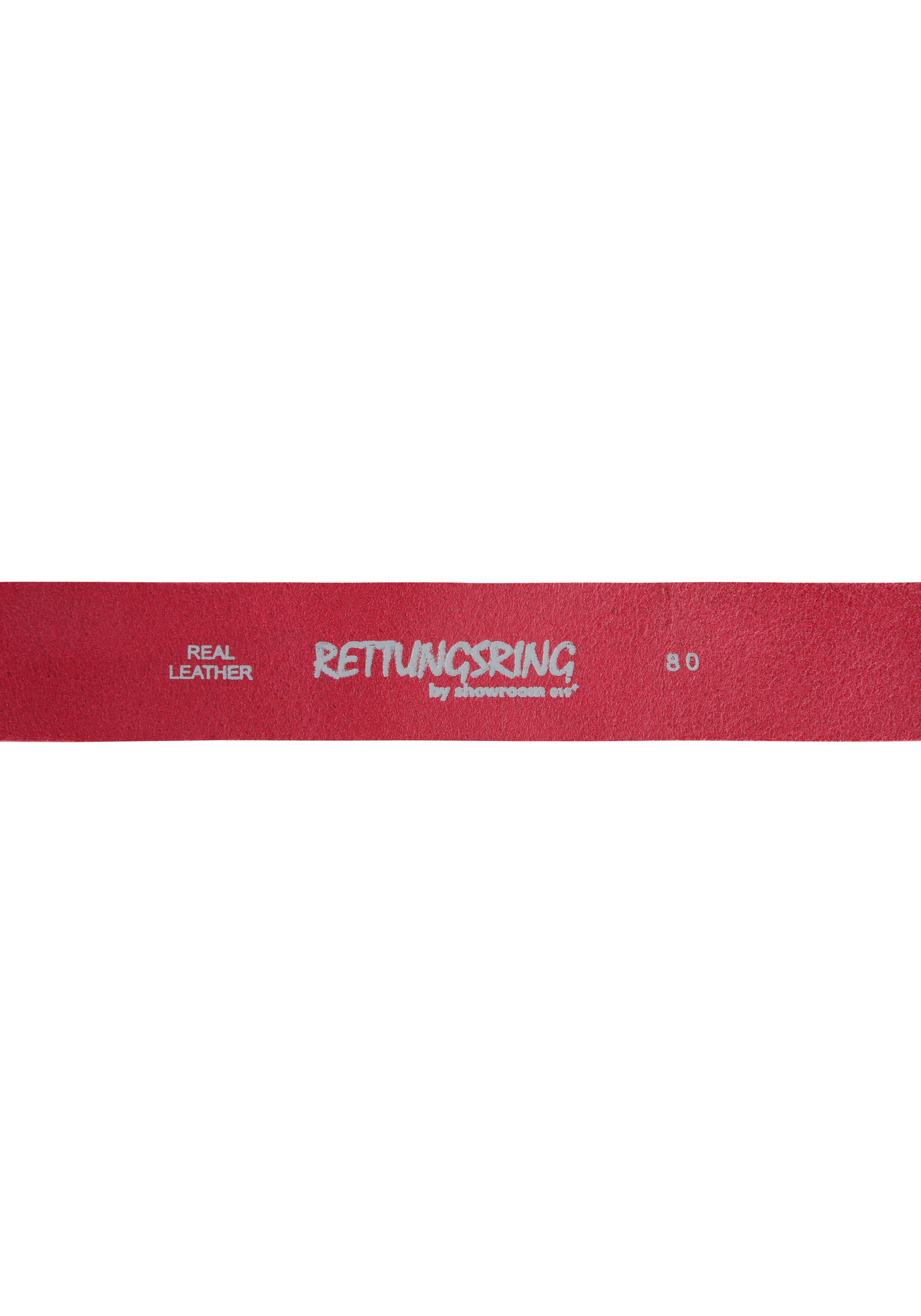 RETTUNGSRING by showroom 019° Leren riem met verwisselbare sluiting "straw knoop"