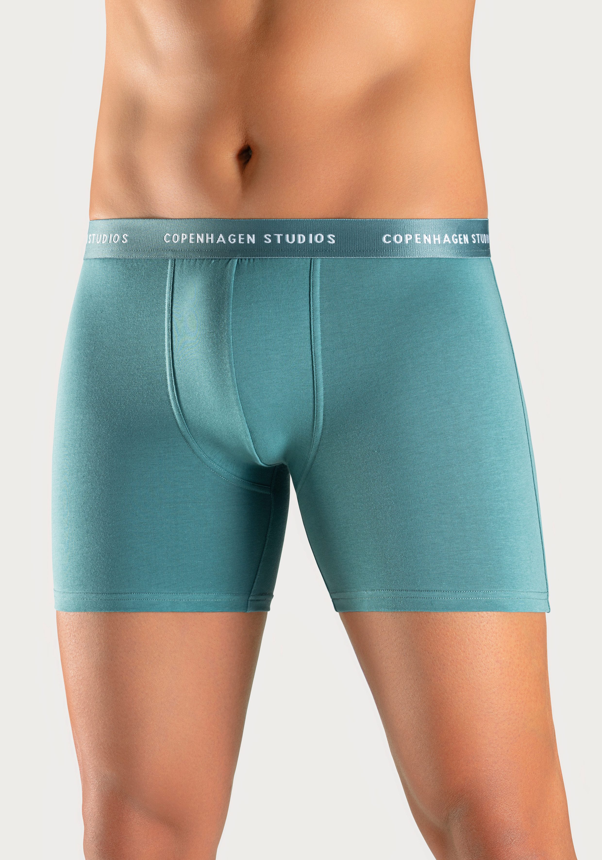 Copenhagen Studios Lange boxershort Boxershorts voor heren met langere pijpen en logo-tailleband (3 stuks)