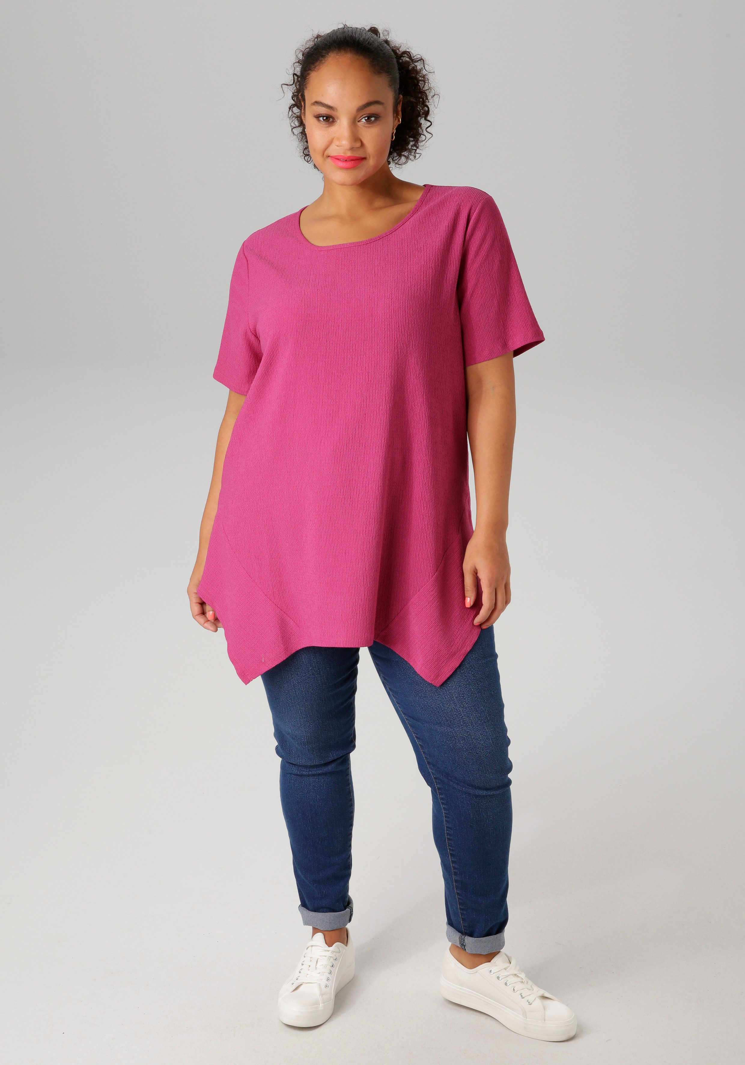 Aniston PLUS Shirt met subtiele streep-look structuur