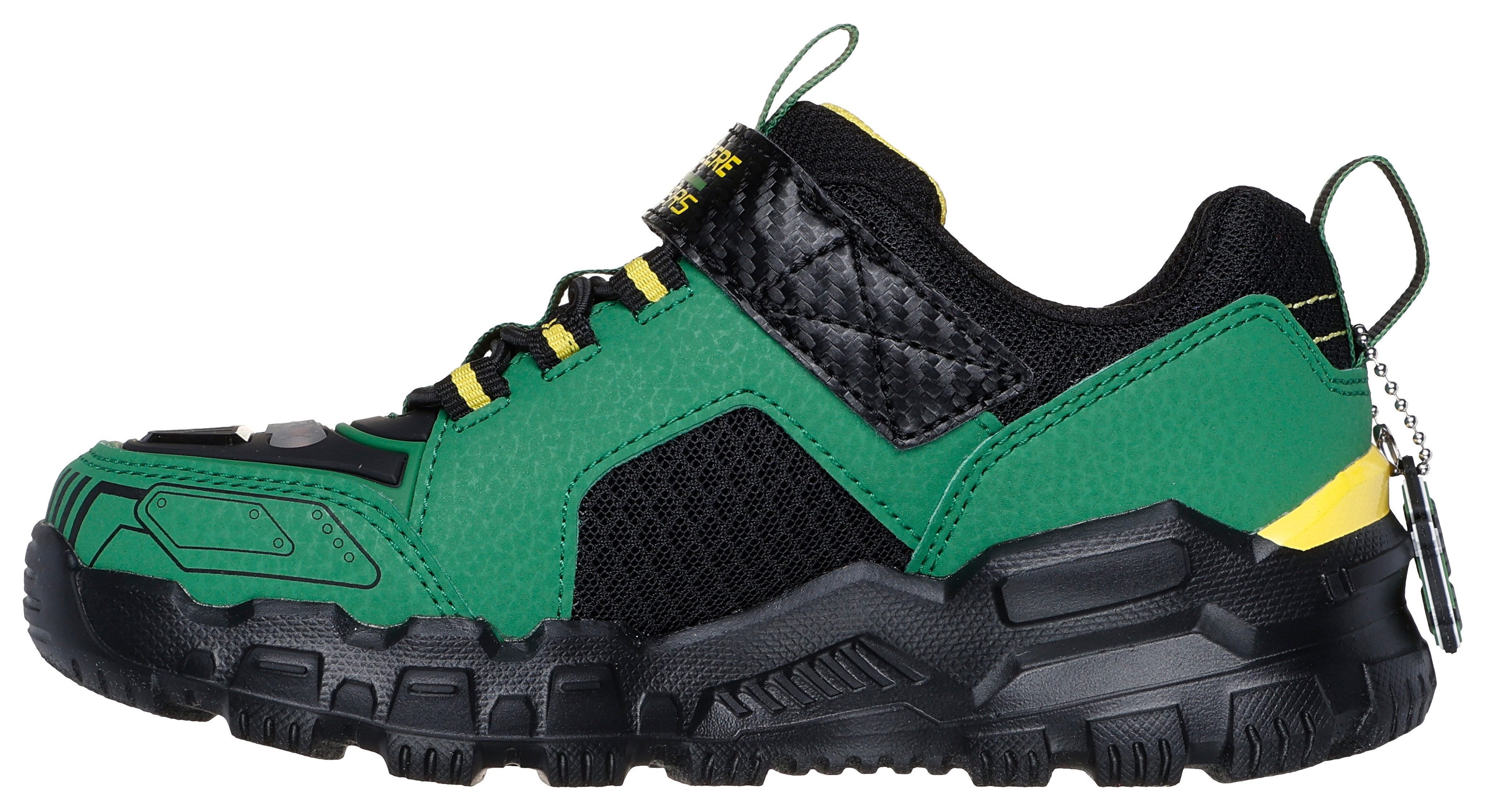Skechers Sneakers ADVENTURE TRACK - JOHN DEERE , klittenbandschoen in john deere ontwerp, maat sjabloon om te downloaden