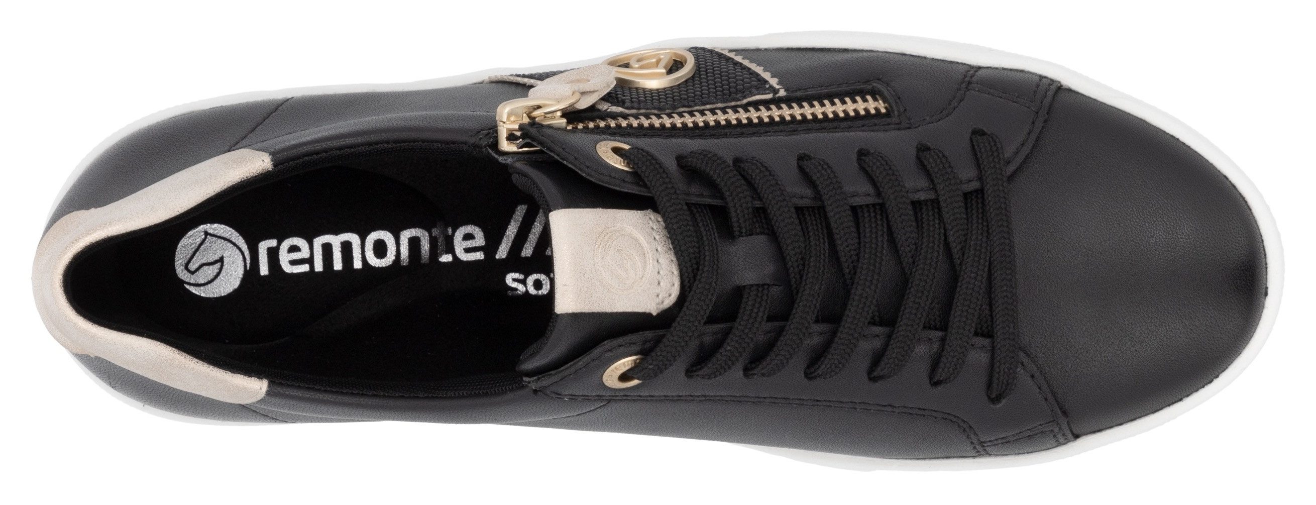 Remonte Plateausneakers , vrijetijdsschoen, lage schoen, veterschoen, uitneembare zachte inlegzool