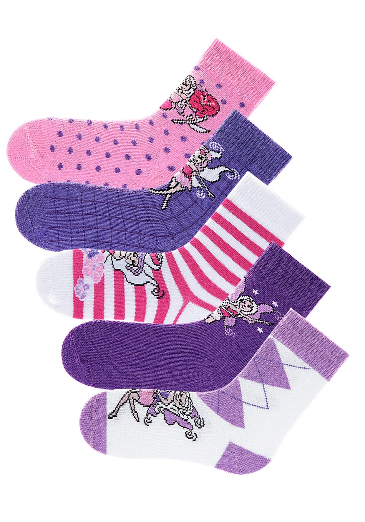 H.I.S Sokken in 5 kleurrijke designs (set, 5 paar)