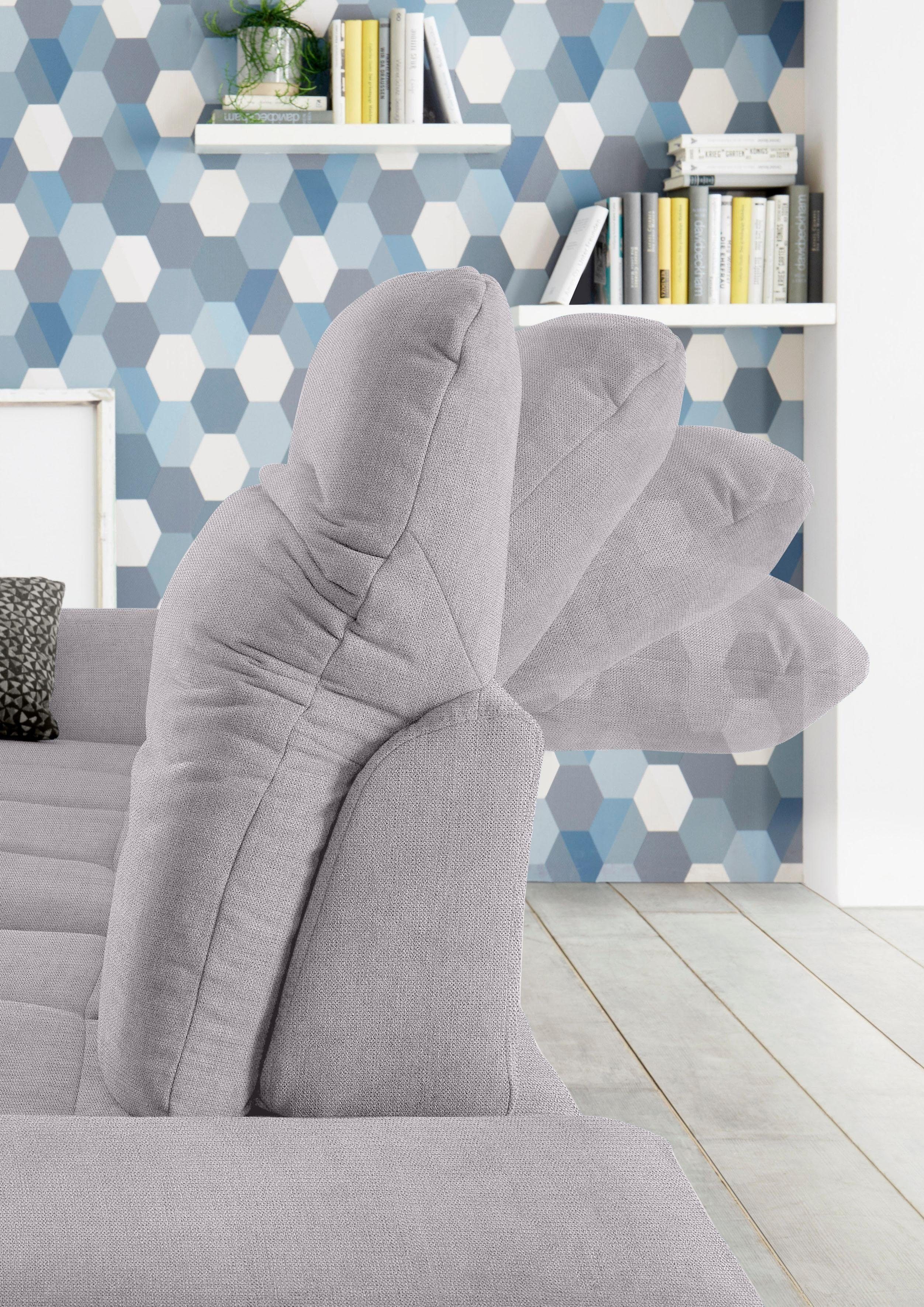 set one by Musterring Zithoek SO 4100 comfortabele pocketvering, incl. hoofdeindeverstelling