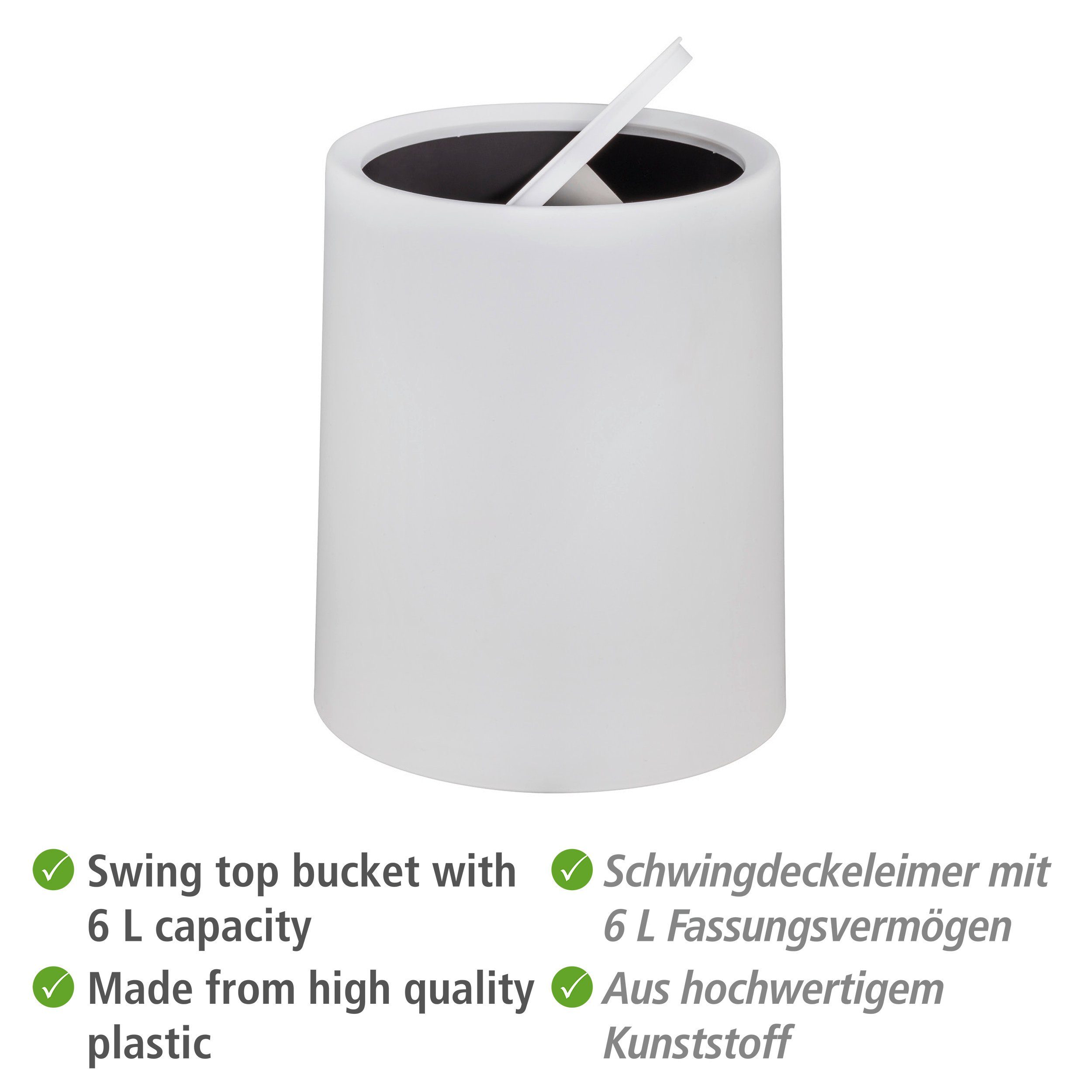 WENKO Tissue-emmer Atri met swingdeksel, 6 liter