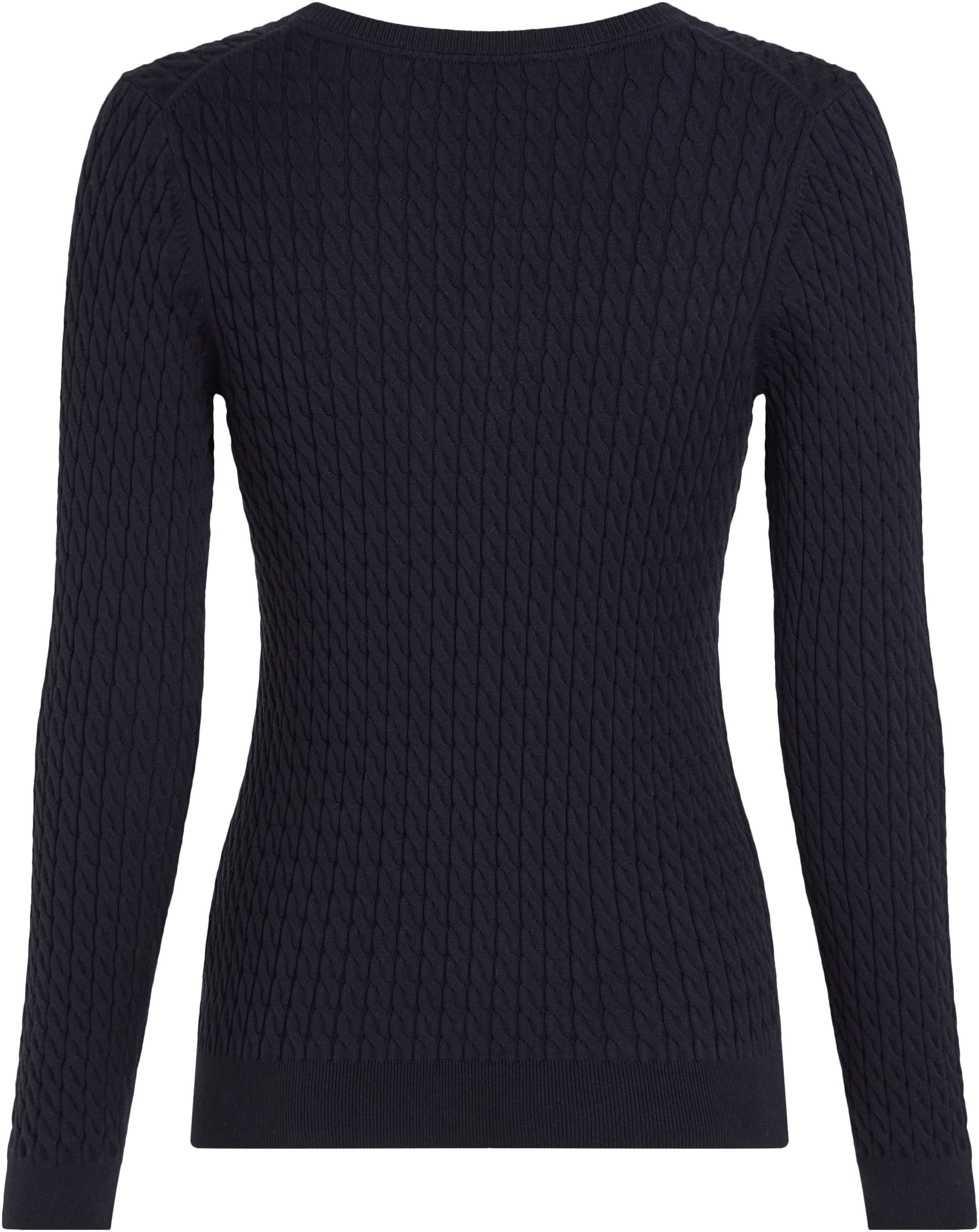 Tommy Hilfiger Gebreide trui CO CABLE V-NK SWEATER