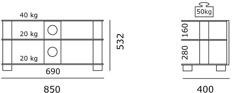 grafiek Plasticiteit Parasiet JUST by Spectral Tv-meubel Just-racks tv-8553 Breedte 85 cm? Bestel nu bij  | OTTO