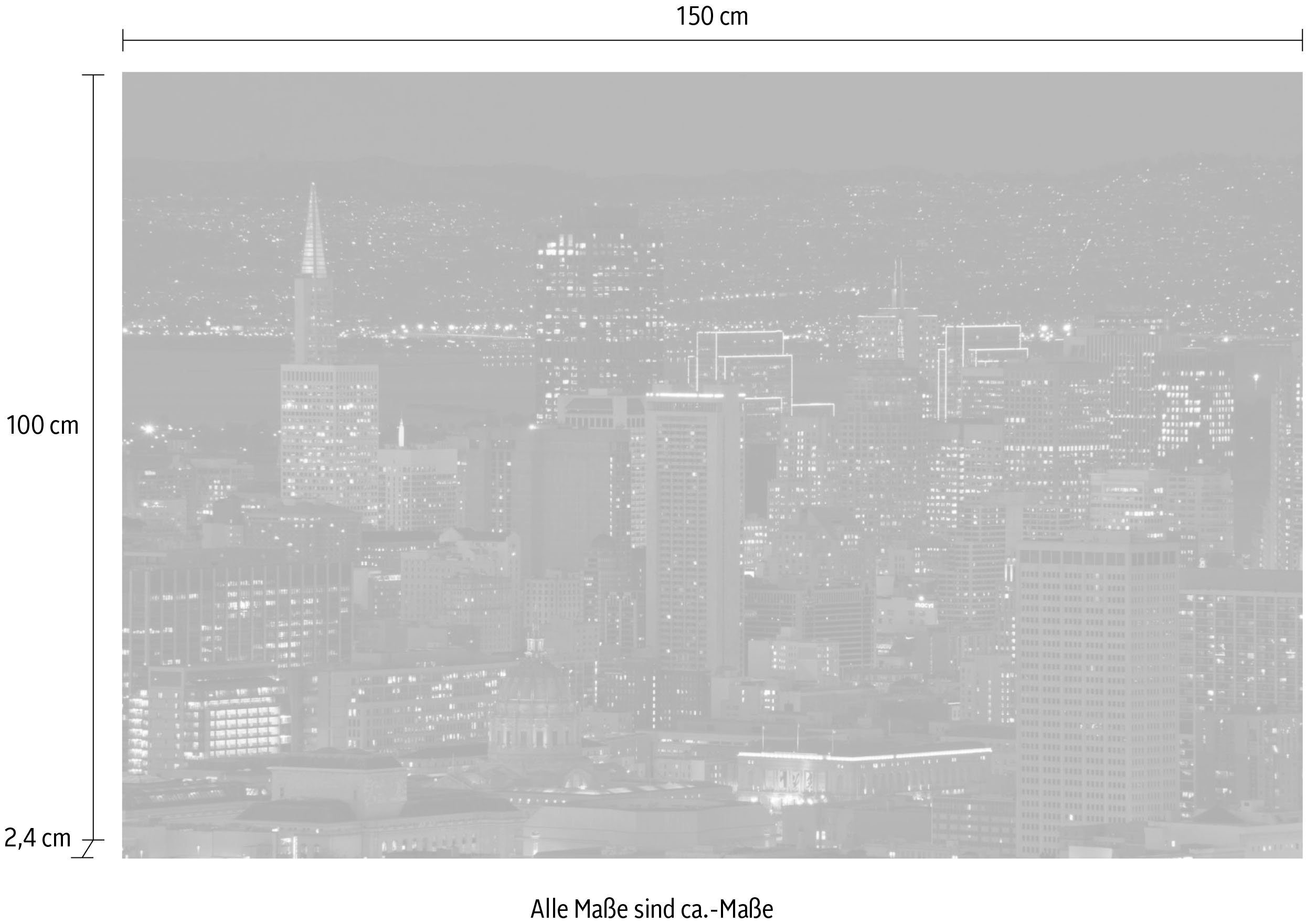 queence Artprint op acrylglas Stad Fine Art-print in galeriekwaliteit