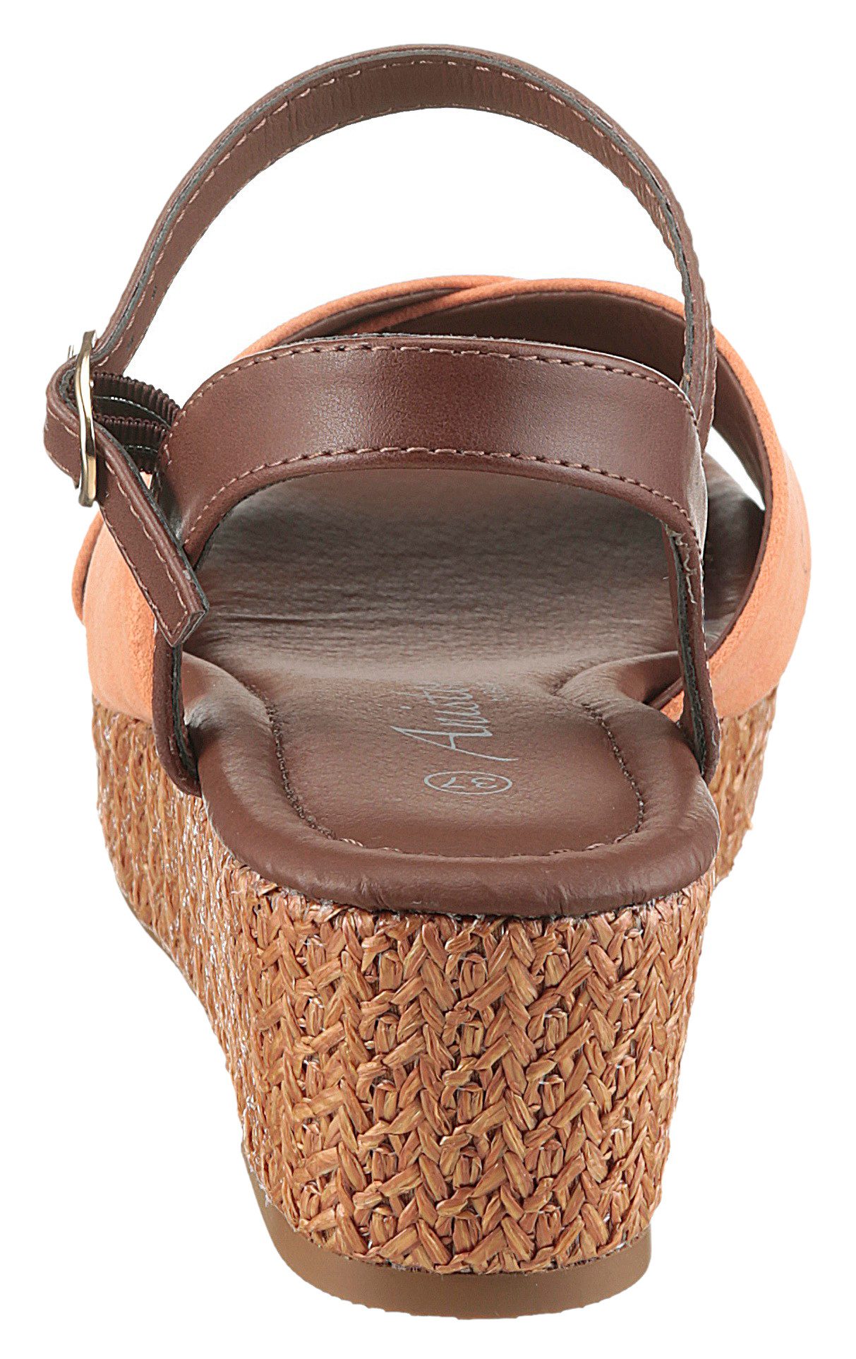Aniston SHOES Sleehaksandaaltjes , zomerschoen, riemchensandaal, sleehak - nieuwe collectie