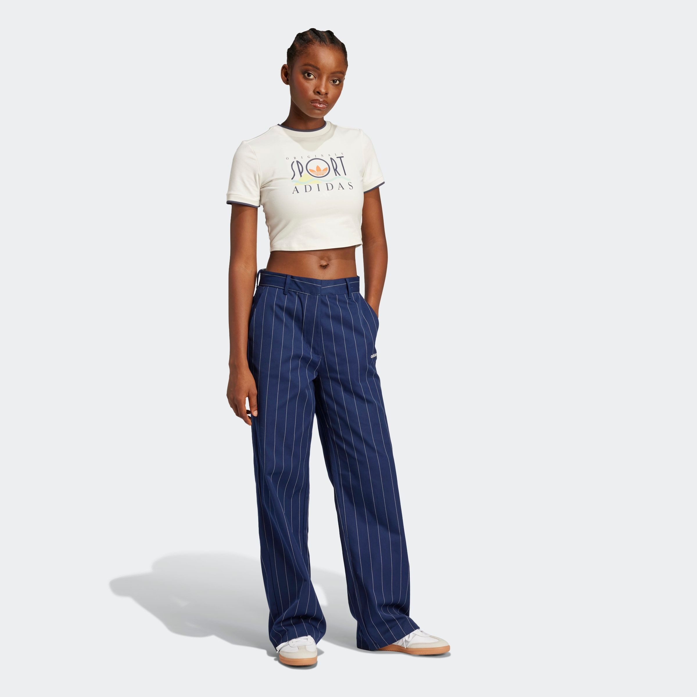 adidas Originals Sportbroek PINSTRIPE PANTS (1-delig)